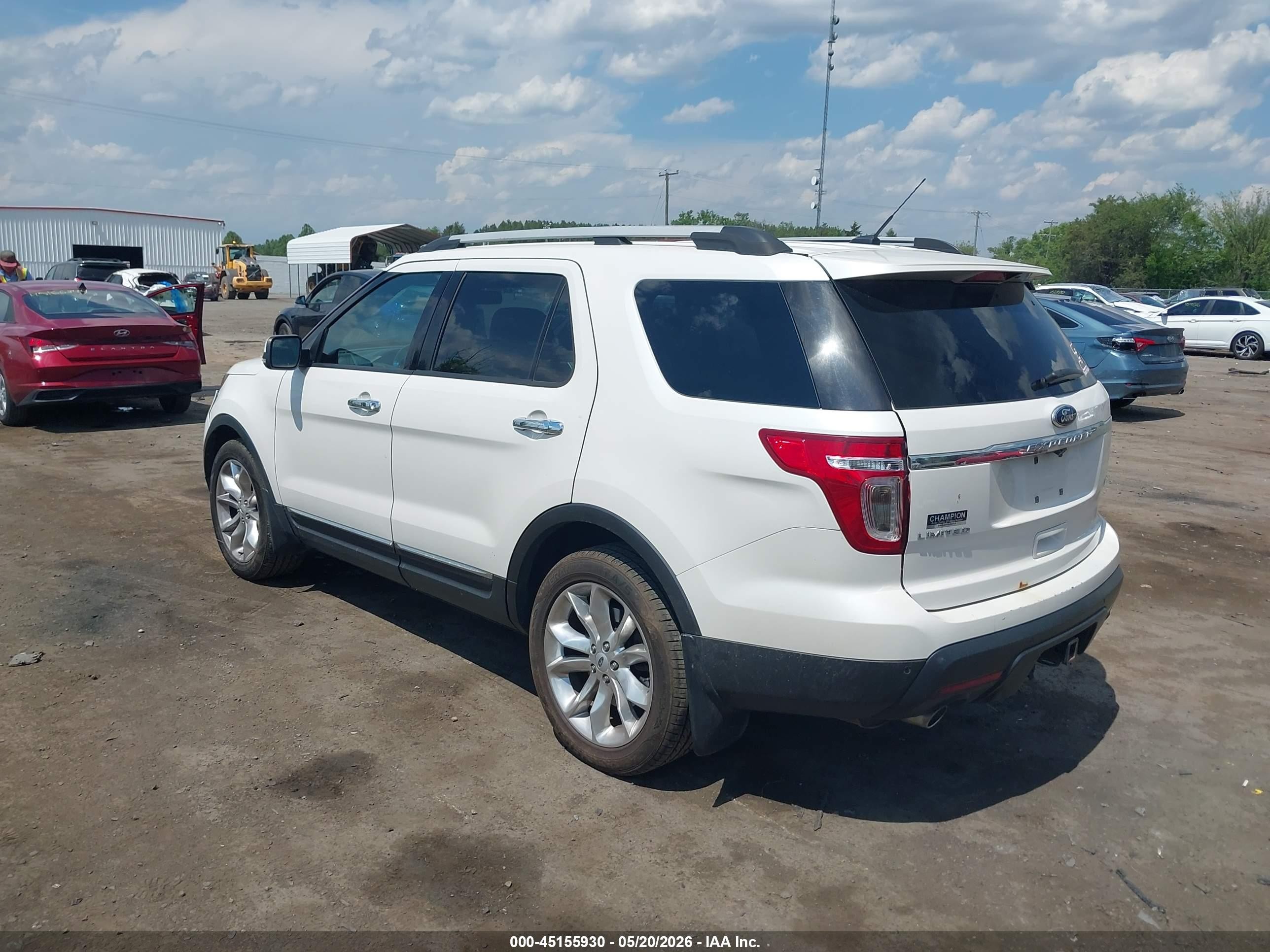 2014 Ford Explorer Limited White vin: 1FM5K8F86EGA79096