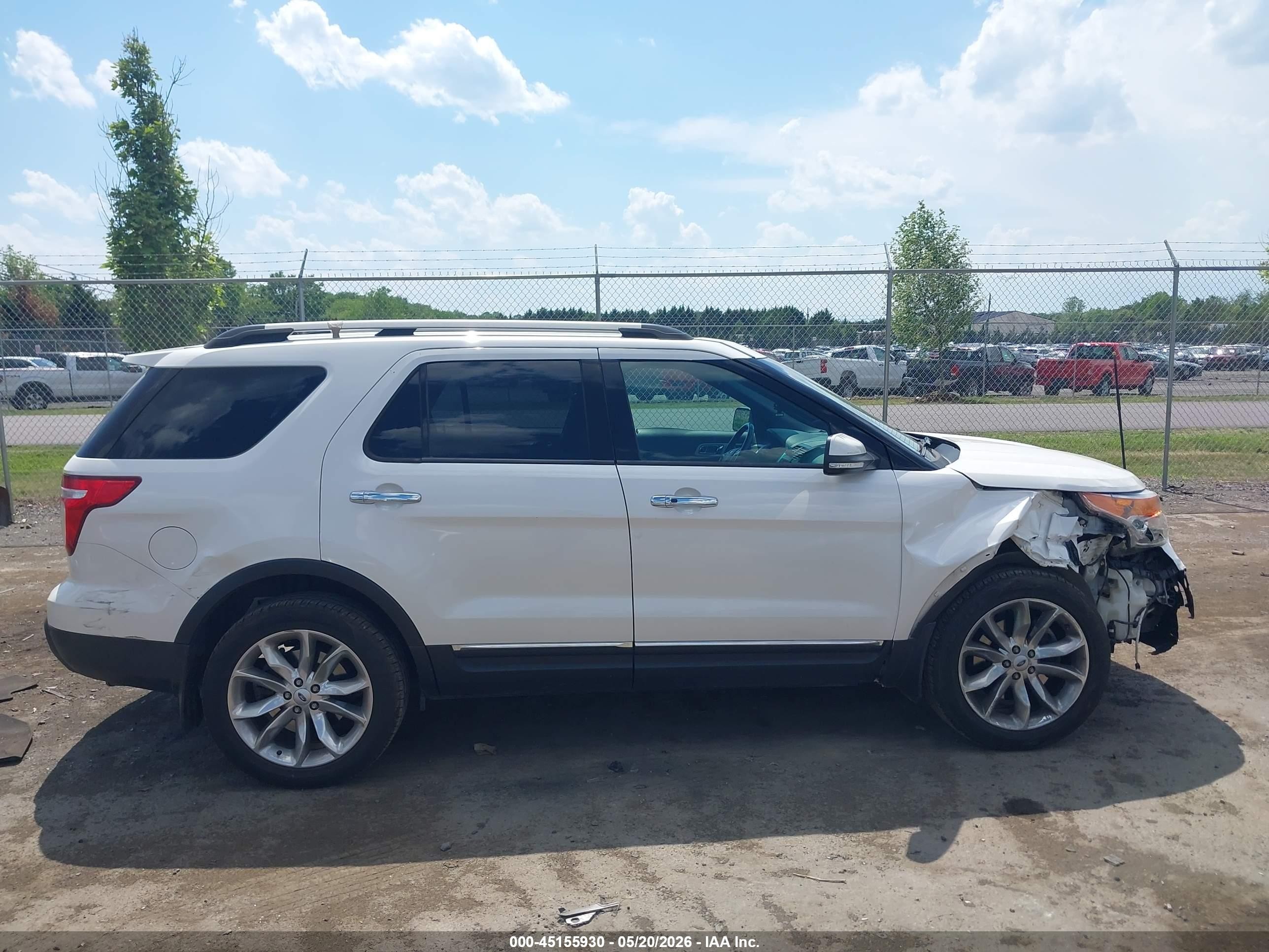 2014 Ford Explorer Limited White vin: 1FM5K8F86EGA79096