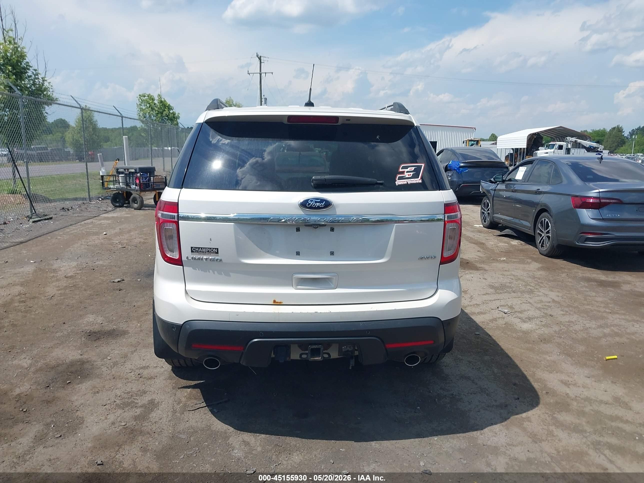 2014 Ford Explorer Limited White vin: 1FM5K8F86EGA79096