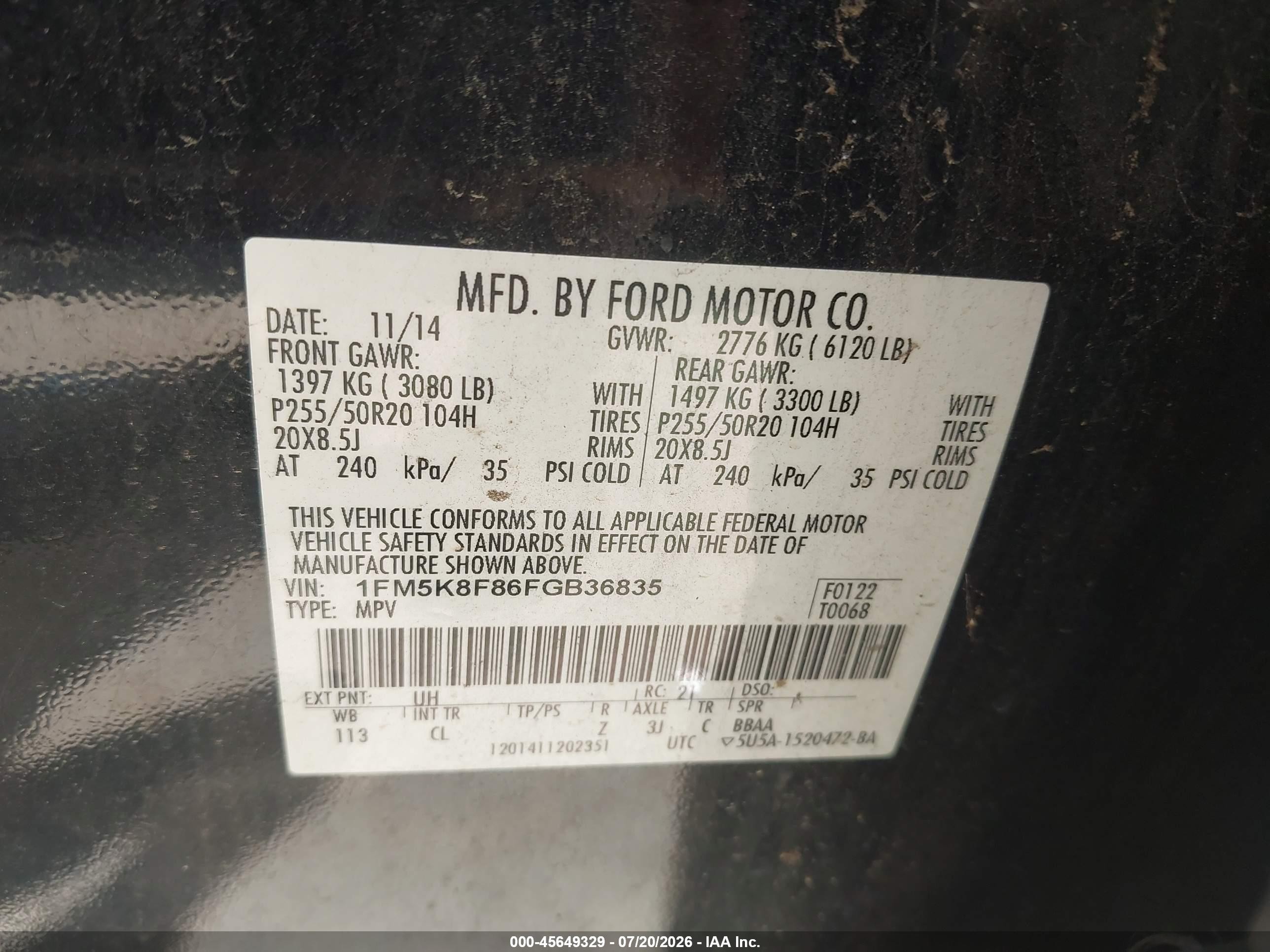 2015 Ford Explorer Limited Black vin: 1FM5K8F86FGB36835
