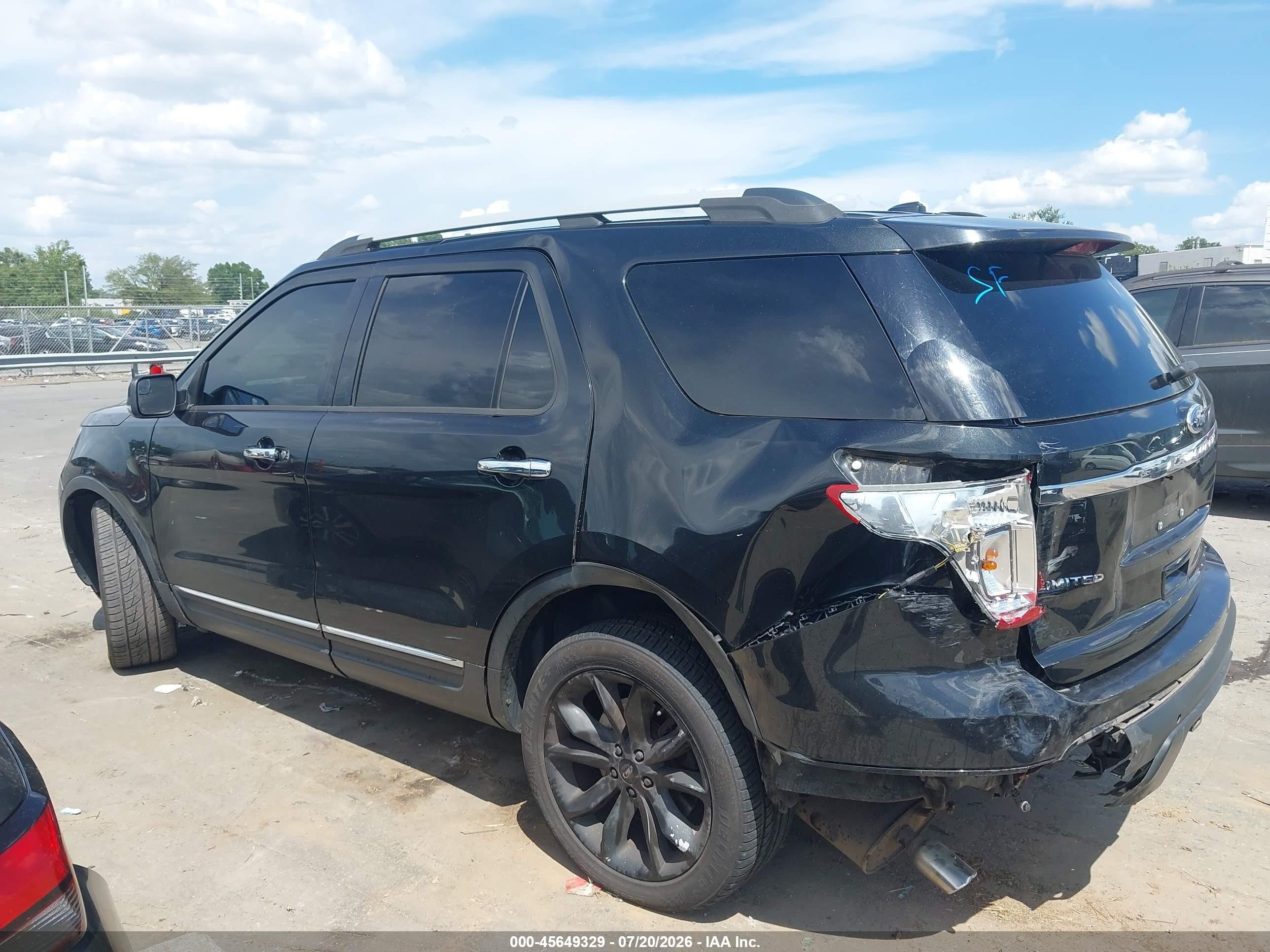 2015 Ford Explorer Limited Black vin: 1FM5K8F86FGB36835