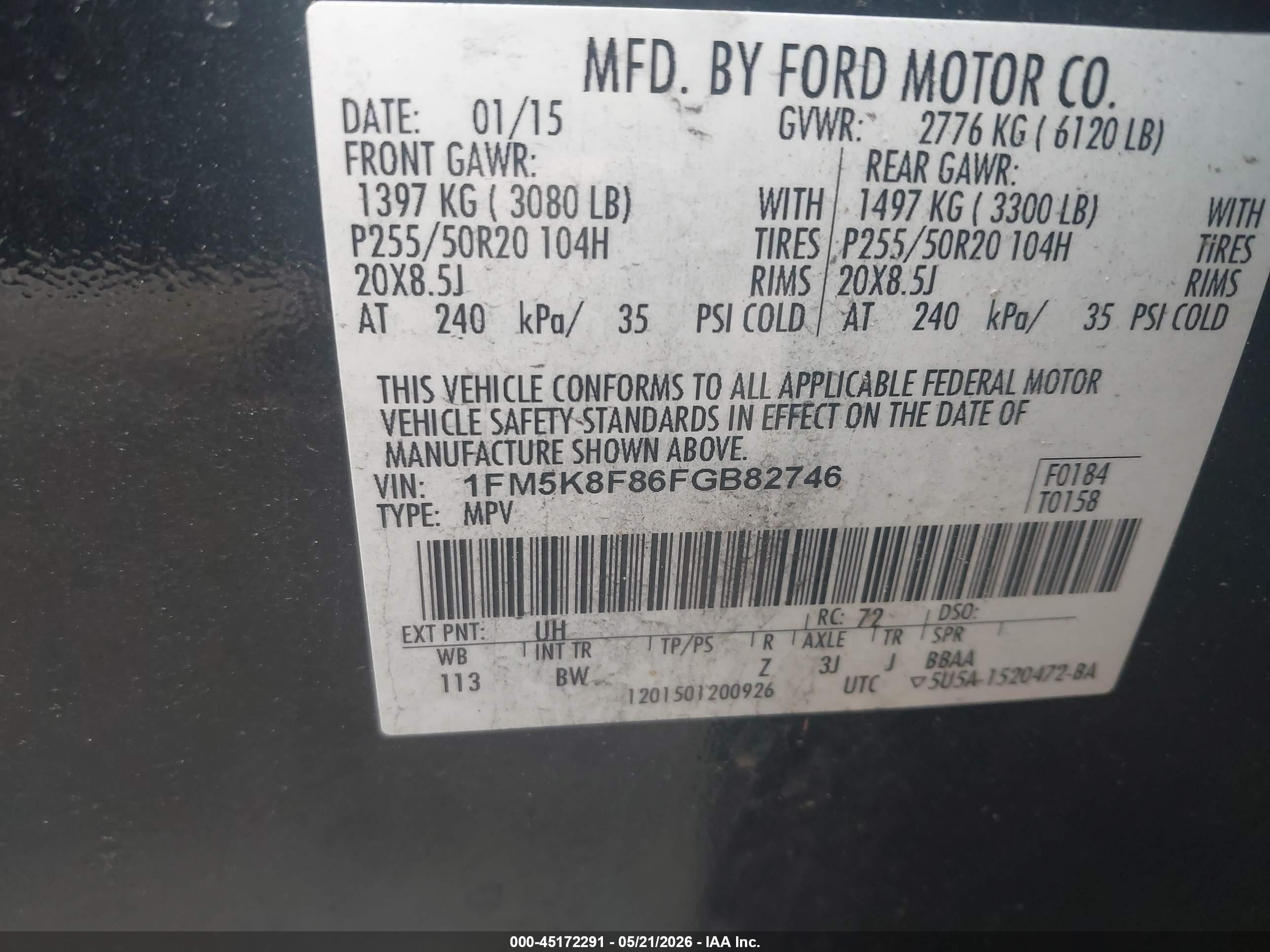 2015 Ford Explorer Limited Черный vin: 1FM5K8F86FGB82746