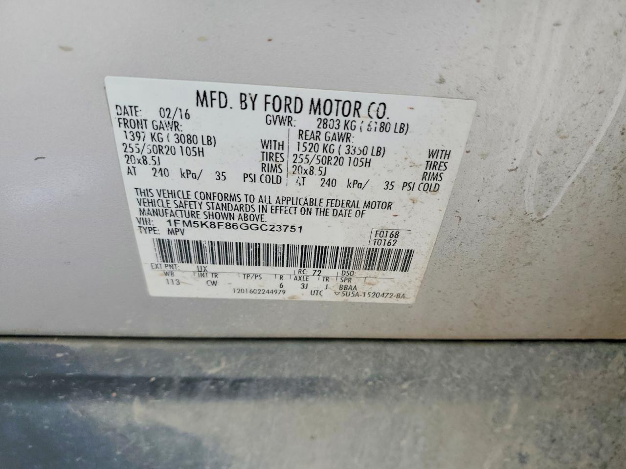 2016 Ford Explorer Limited Silver vin: 1FM5K8F86GGC23751