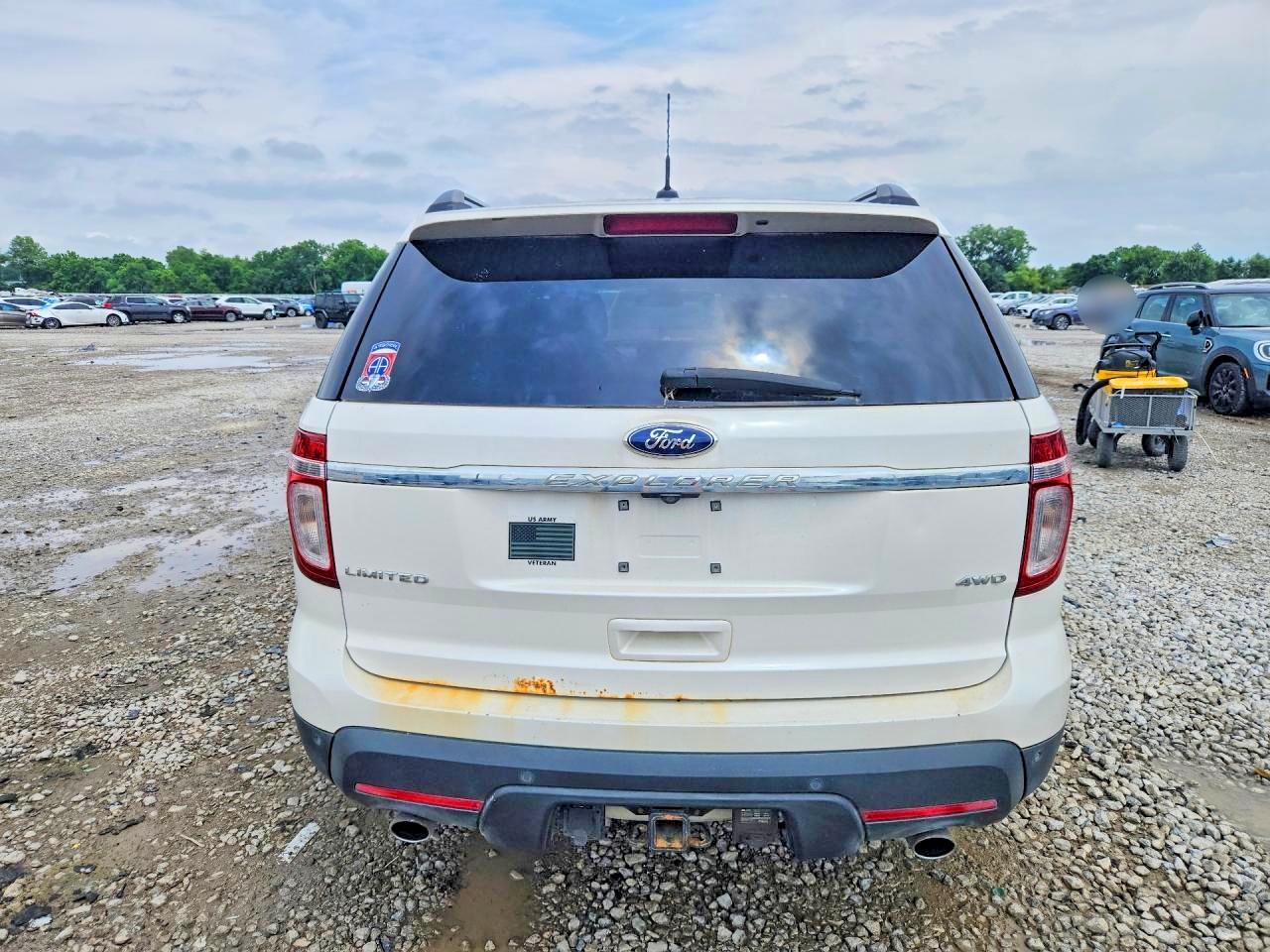 2013 Ford Explorer Limited White vin: 1FM5K8F87DGA11369