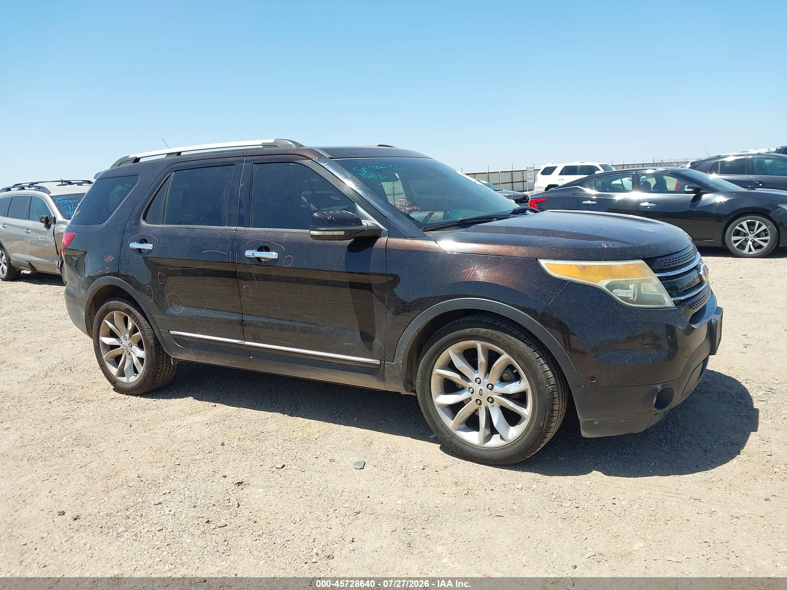 2013 Ford Explorer Limited Коричневый vin: 1FM5K8F87DGA51774