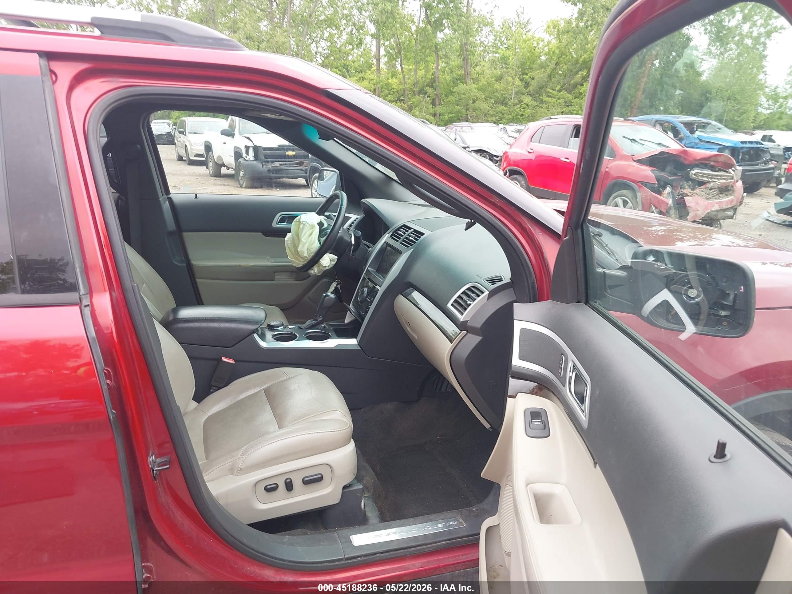 2013 Ford Explorer Limited Red vin: 1FM5K8F87DGB25467