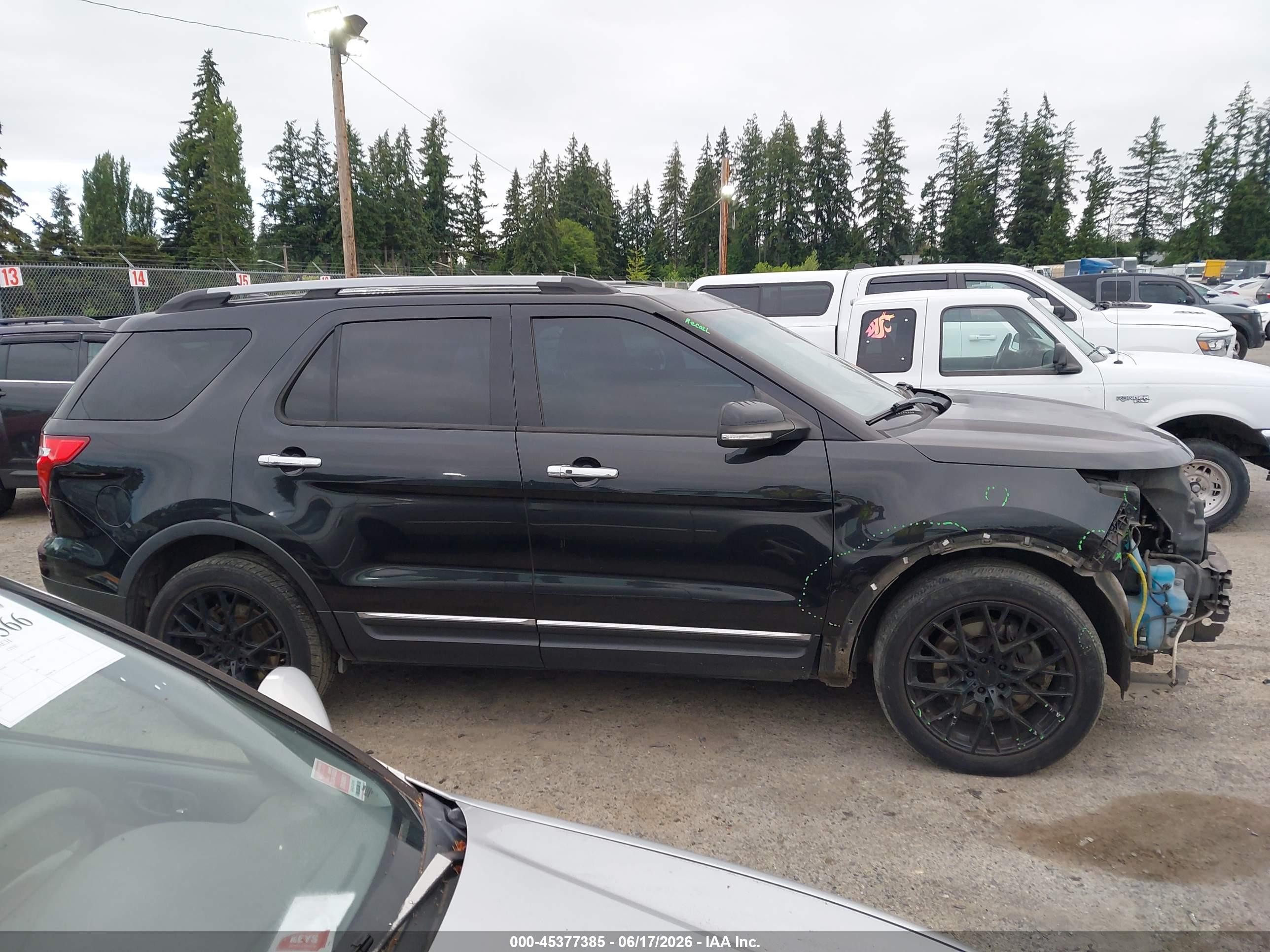 2014 Ford Explorer Limited Black vin: 1FM5K8F87EGA33180