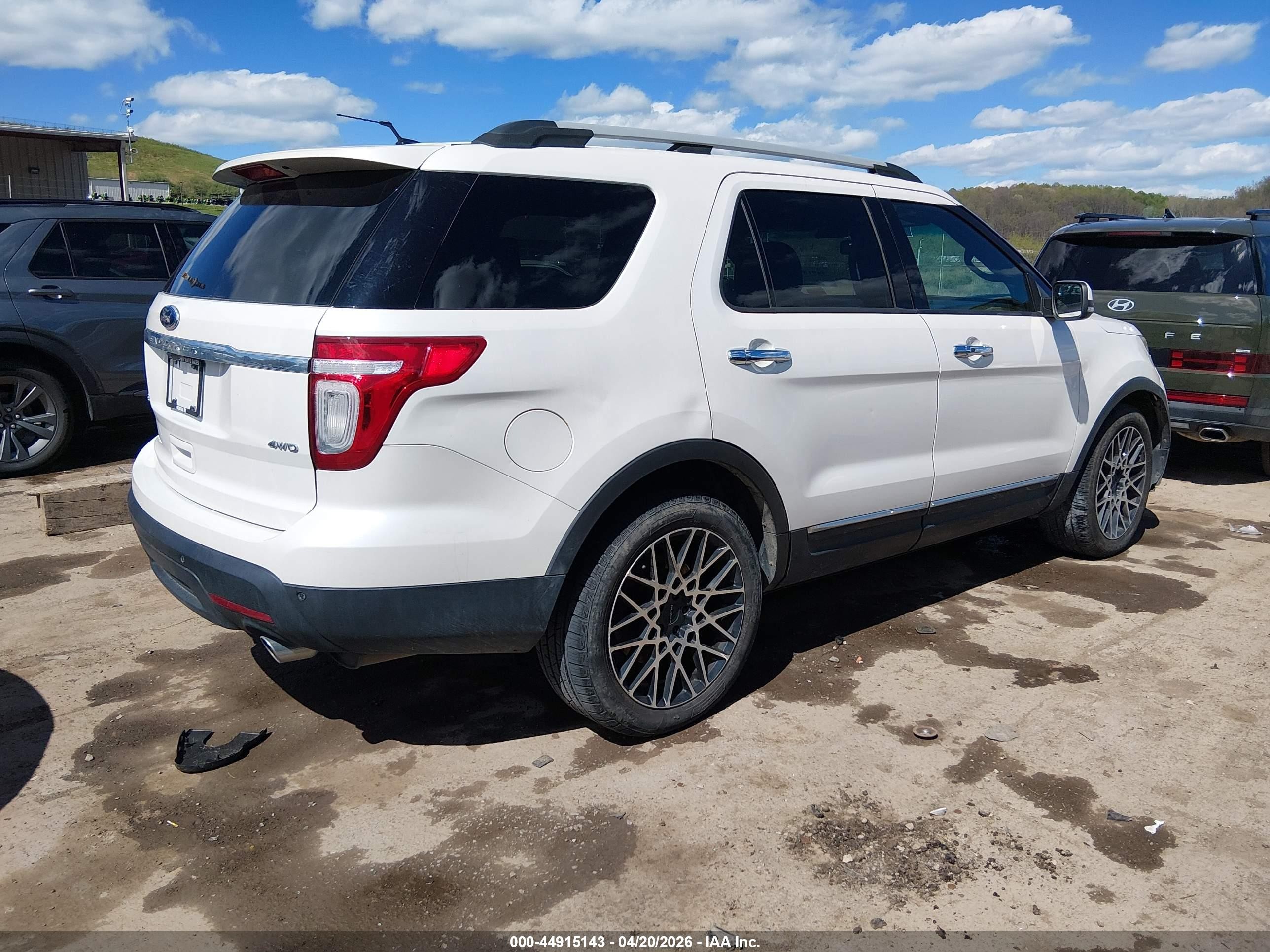 2014 Ford Explorer Limited White vin: 1FM5K8F87EGA87336