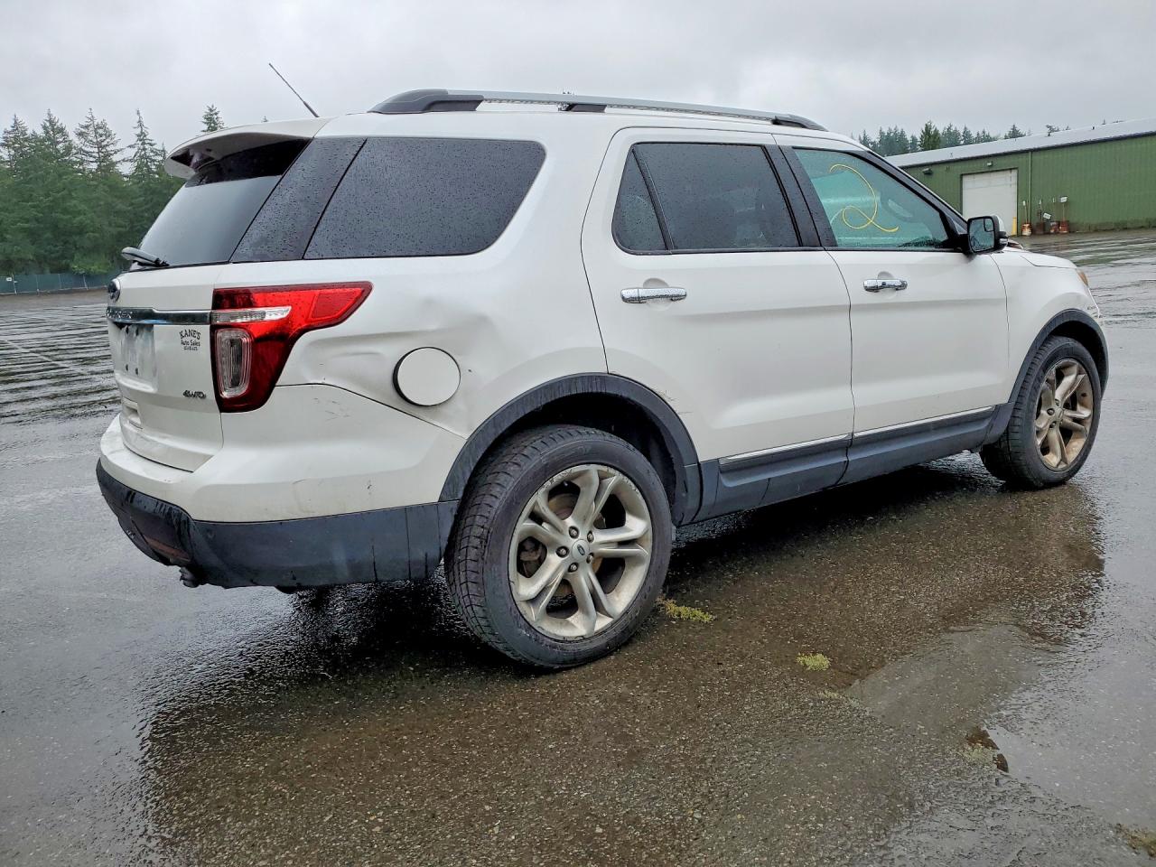 2014 Ford Explorer Limited White vin: 1FM5K8F87EGC53600