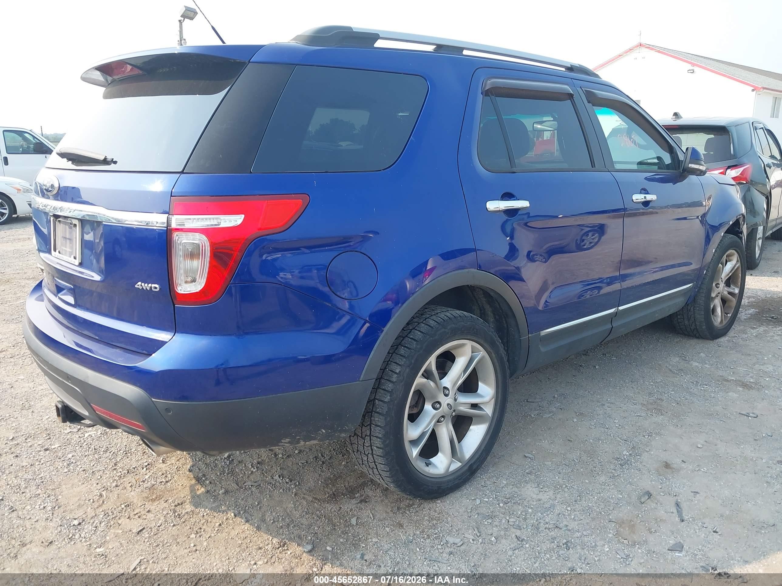 2015 Ford Explorer Limited Blue vin: 1FM5K8F87FGA78119