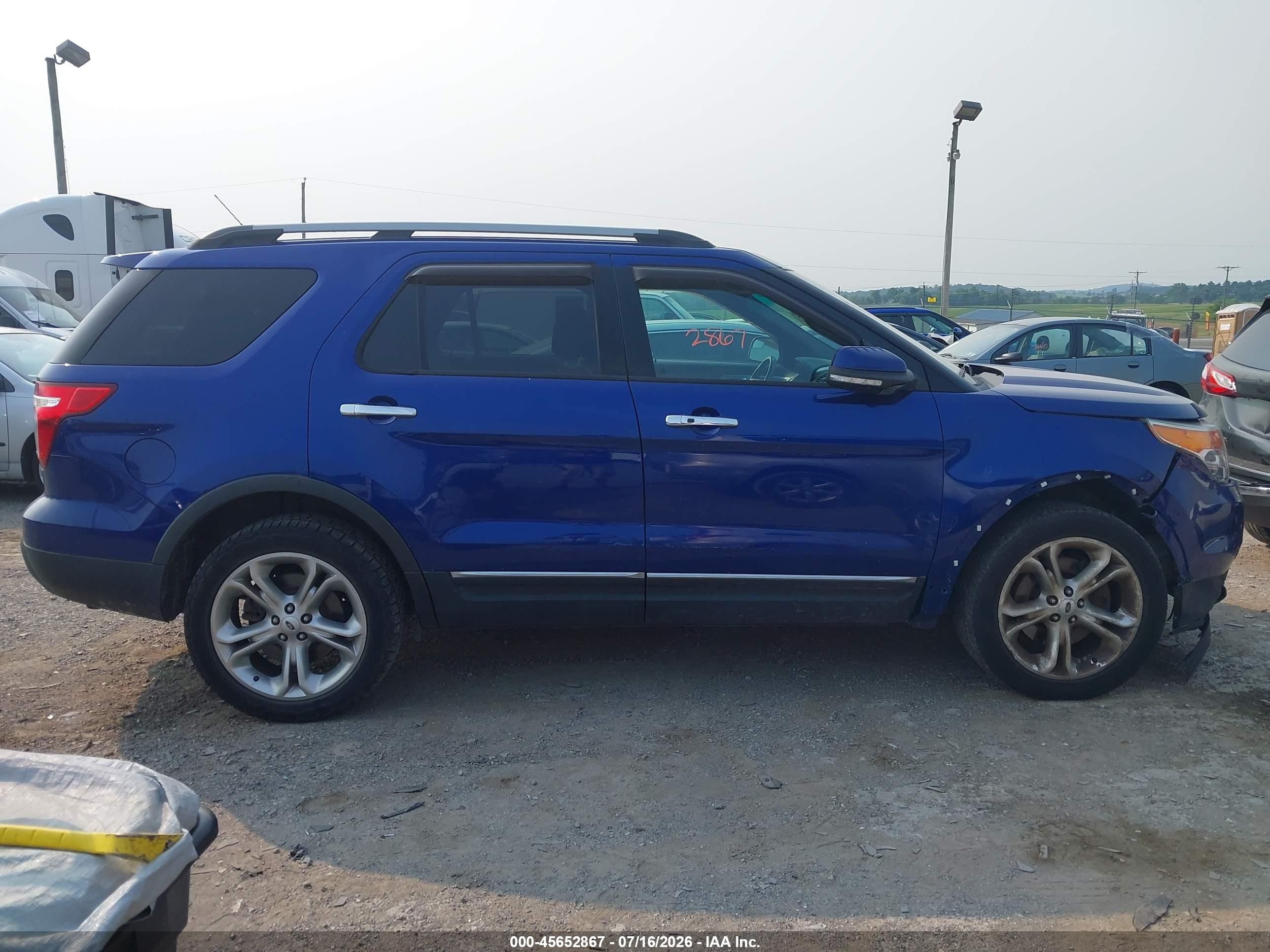 2015 Ford Explorer Limited Blue vin: 1FM5K8F87FGA78119