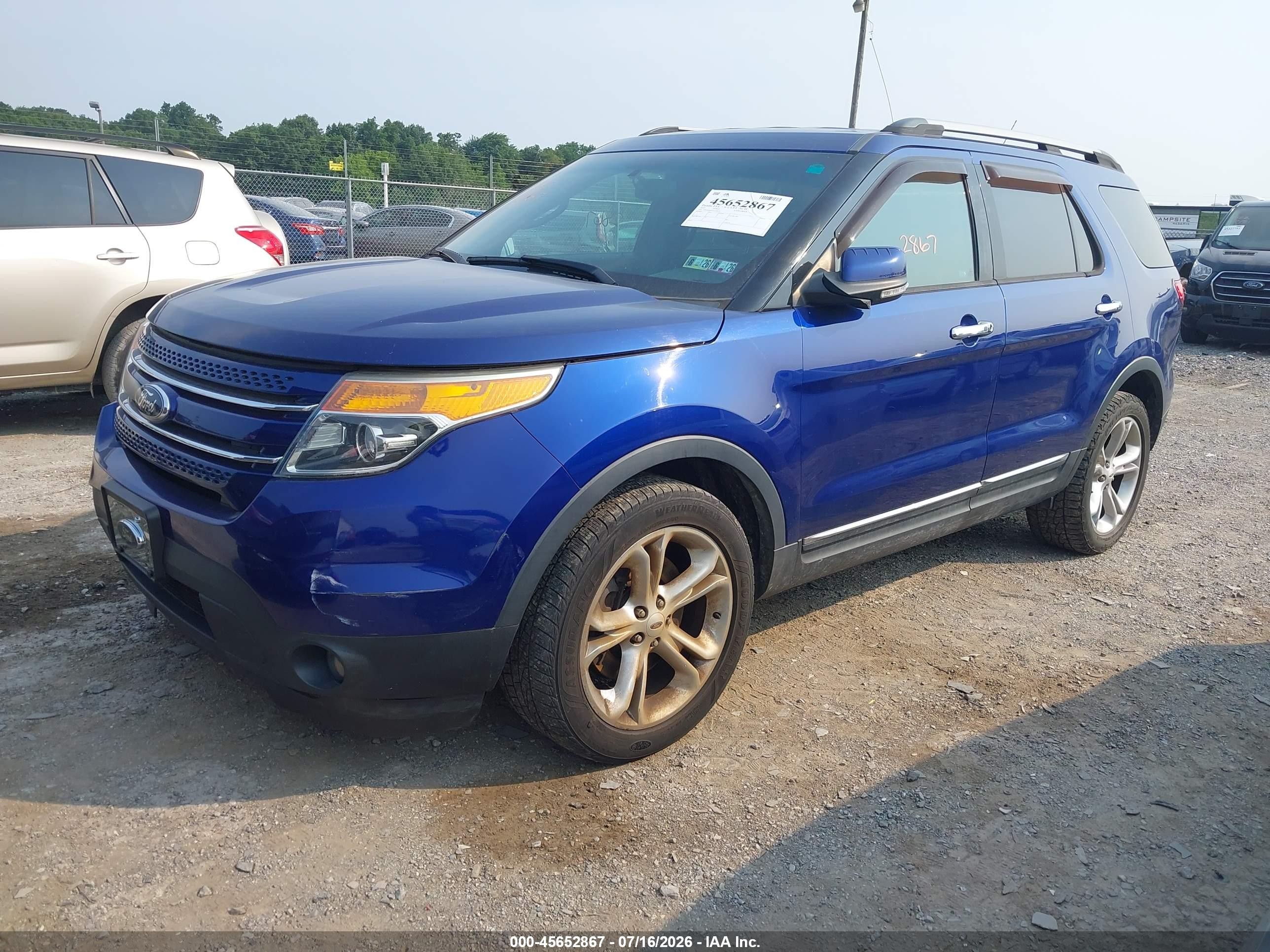 2015 Ford Explorer Limited Blue vin: 1FM5K8F87FGA78119