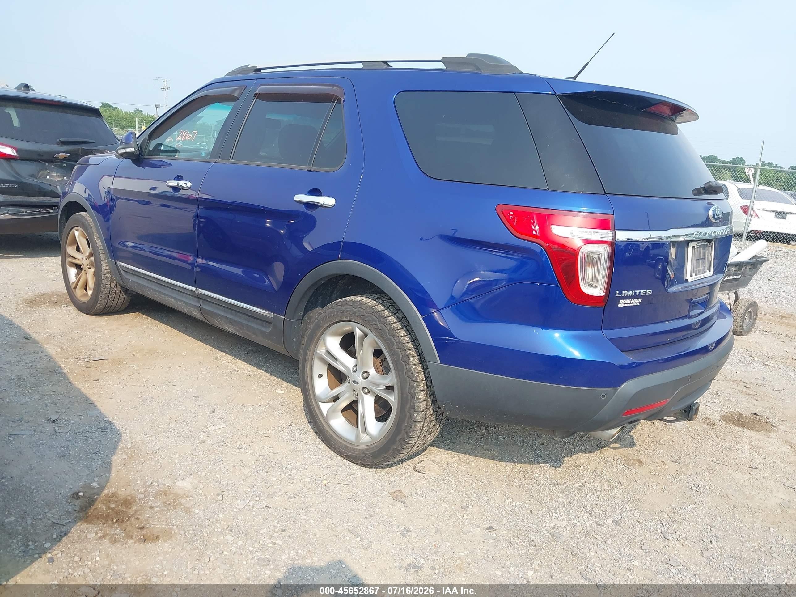 2015 Ford Explorer Limited Blue vin: 1FM5K8F87FGA78119