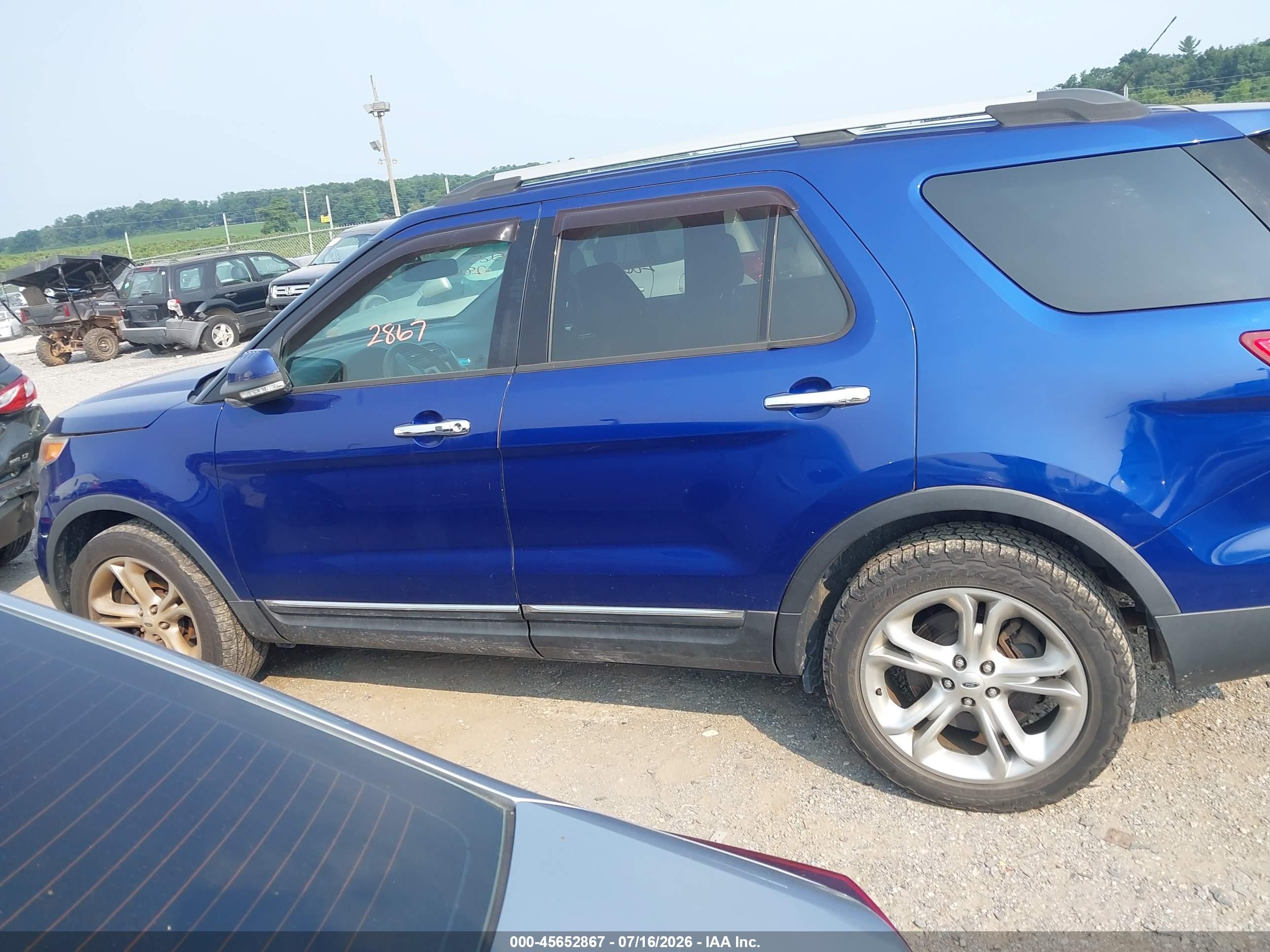 2015 Ford Explorer Limited Blue vin: 1FM5K8F87FGA78119