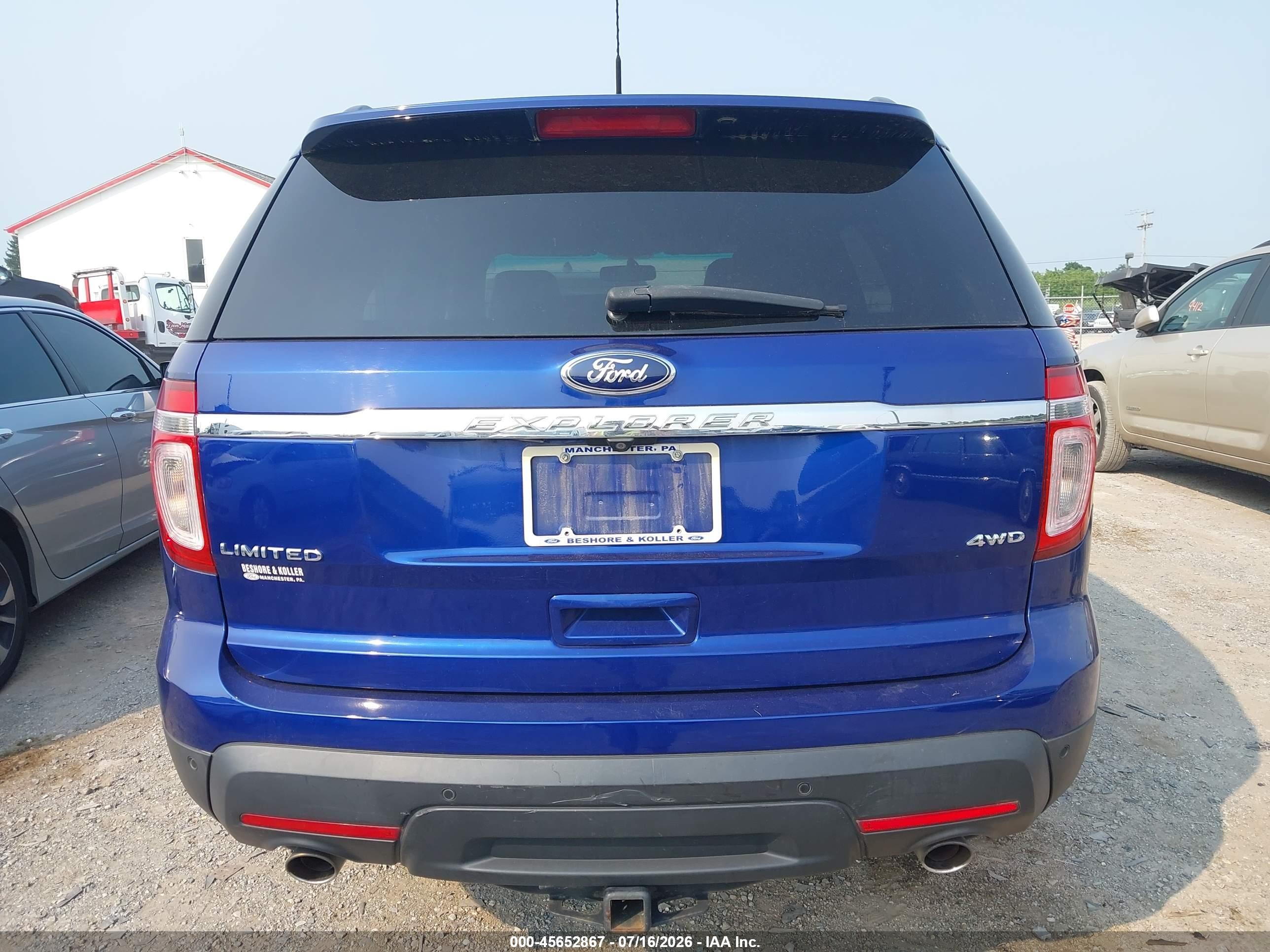 2015 Ford Explorer Limited Blue vin: 1FM5K8F87FGA78119