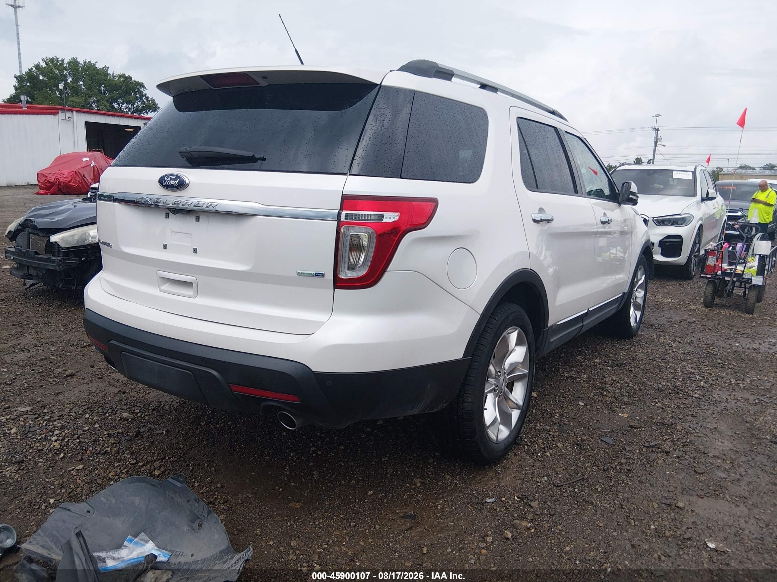 2015 Ford Explorer Limited White vin: 1FM5K8F87FGA96393