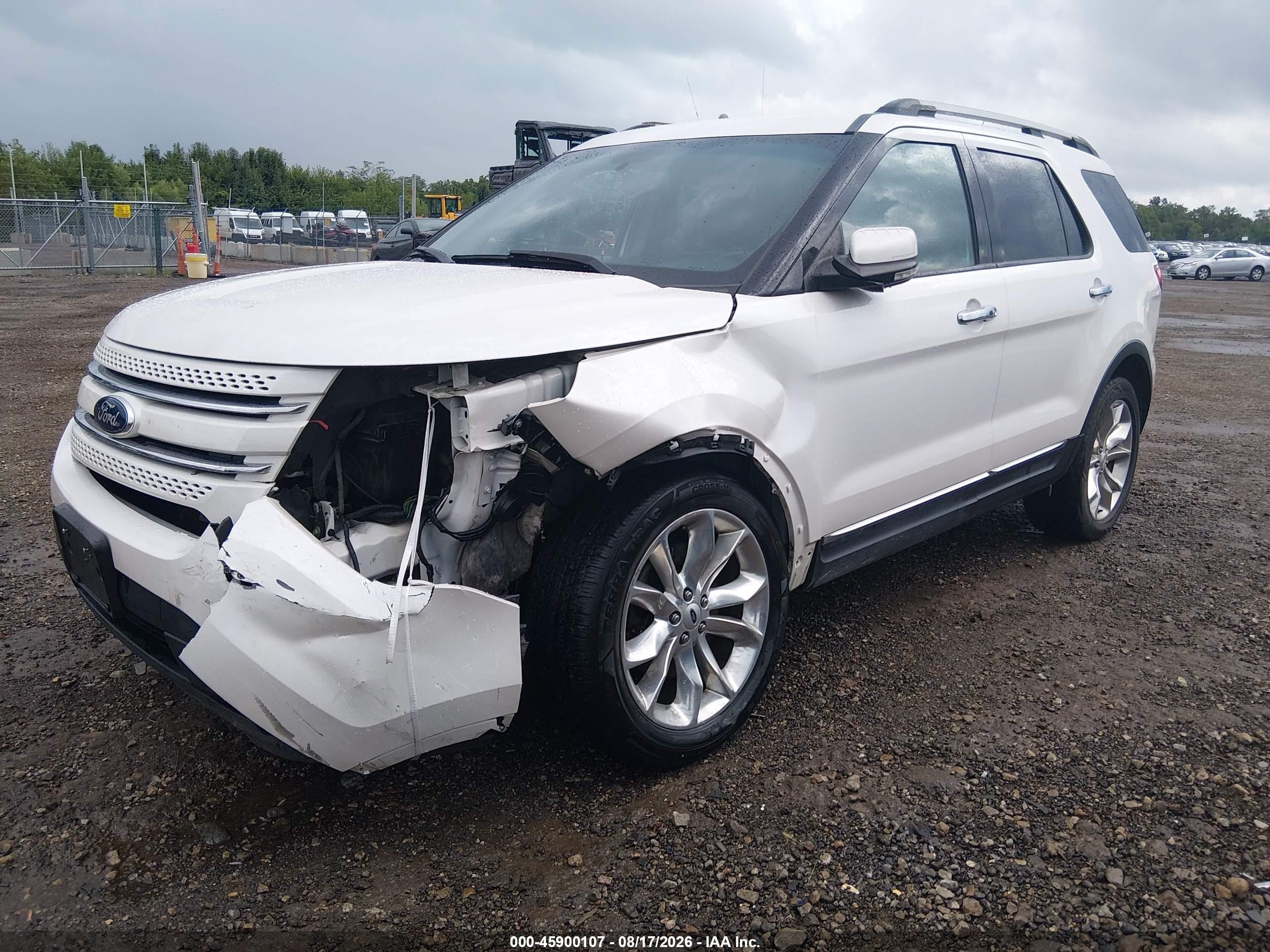 2015 Ford Explorer Limited White vin: 1FM5K8F87FGA96393