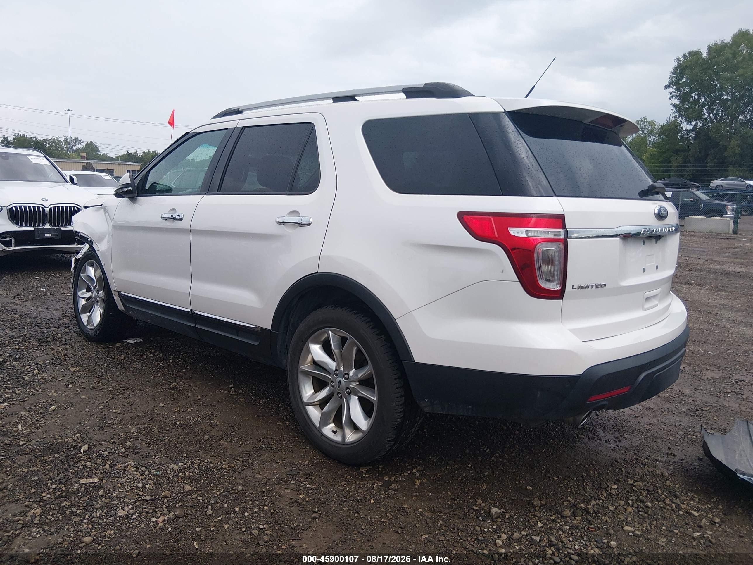 2015 Ford Explorer Limited White vin: 1FM5K8F87FGA96393