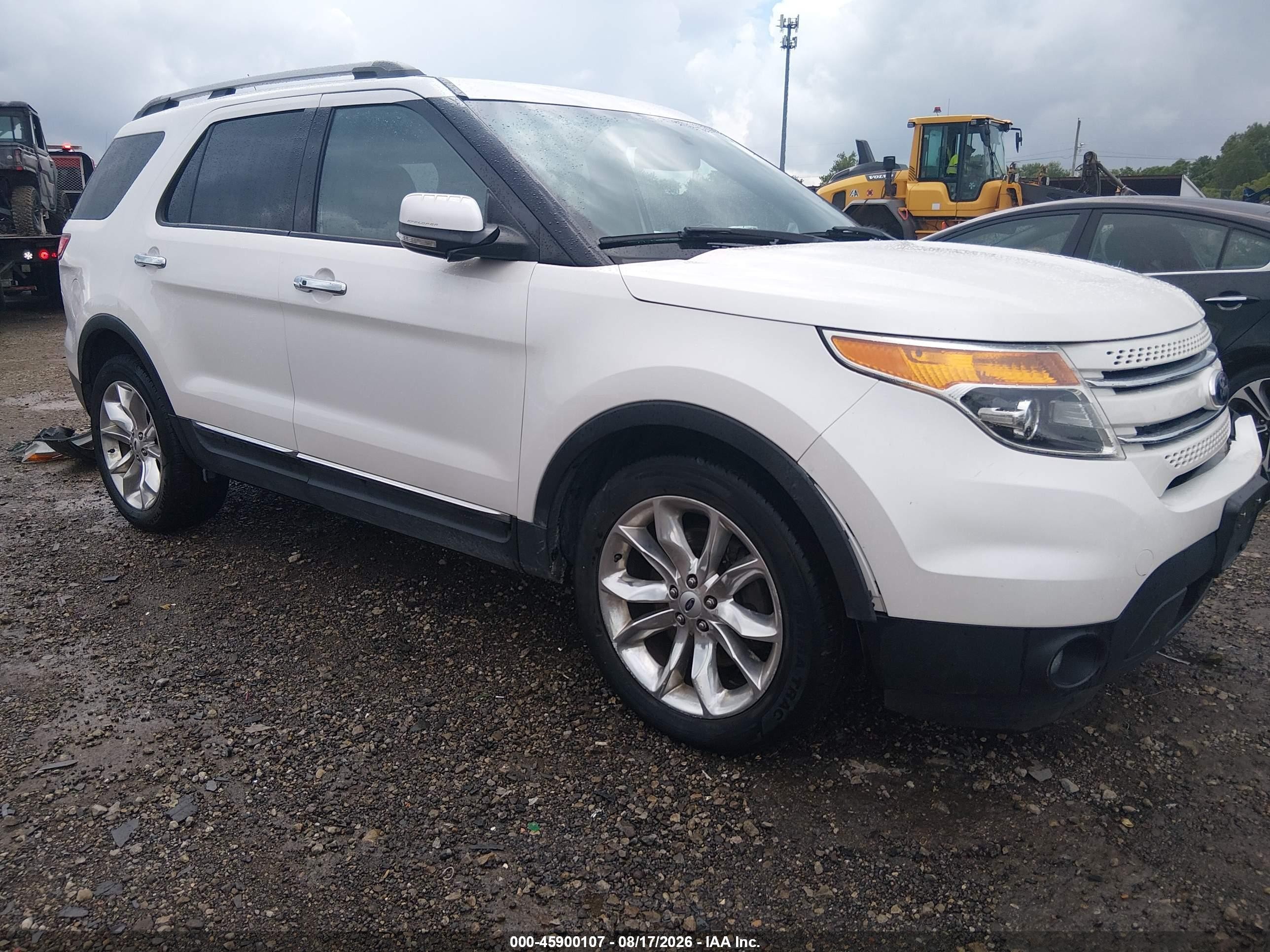 2015 Ford Explorer Limited White vin: 1FM5K8F87FGA96393