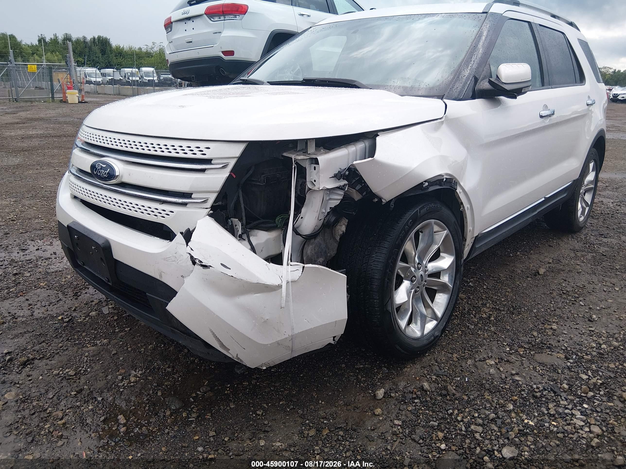 2015 Ford Explorer Limited White vin: 1FM5K8F87FGA96393