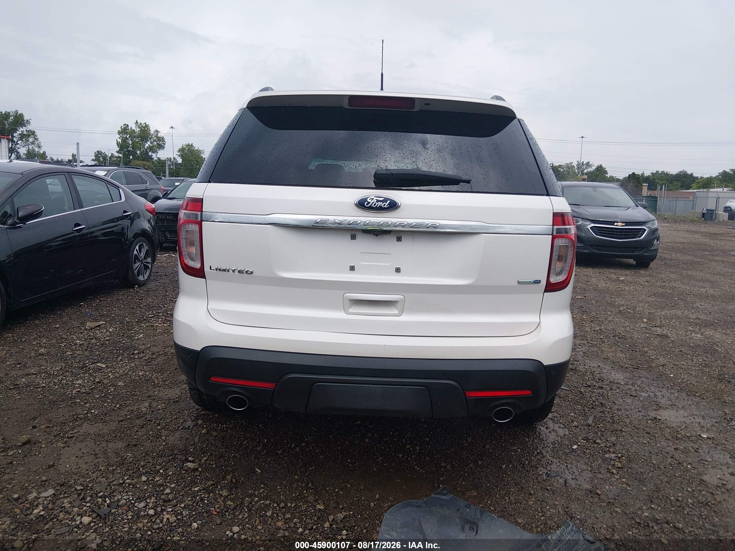 2015 Ford Explorer Limited White vin: 1FM5K8F87FGA96393