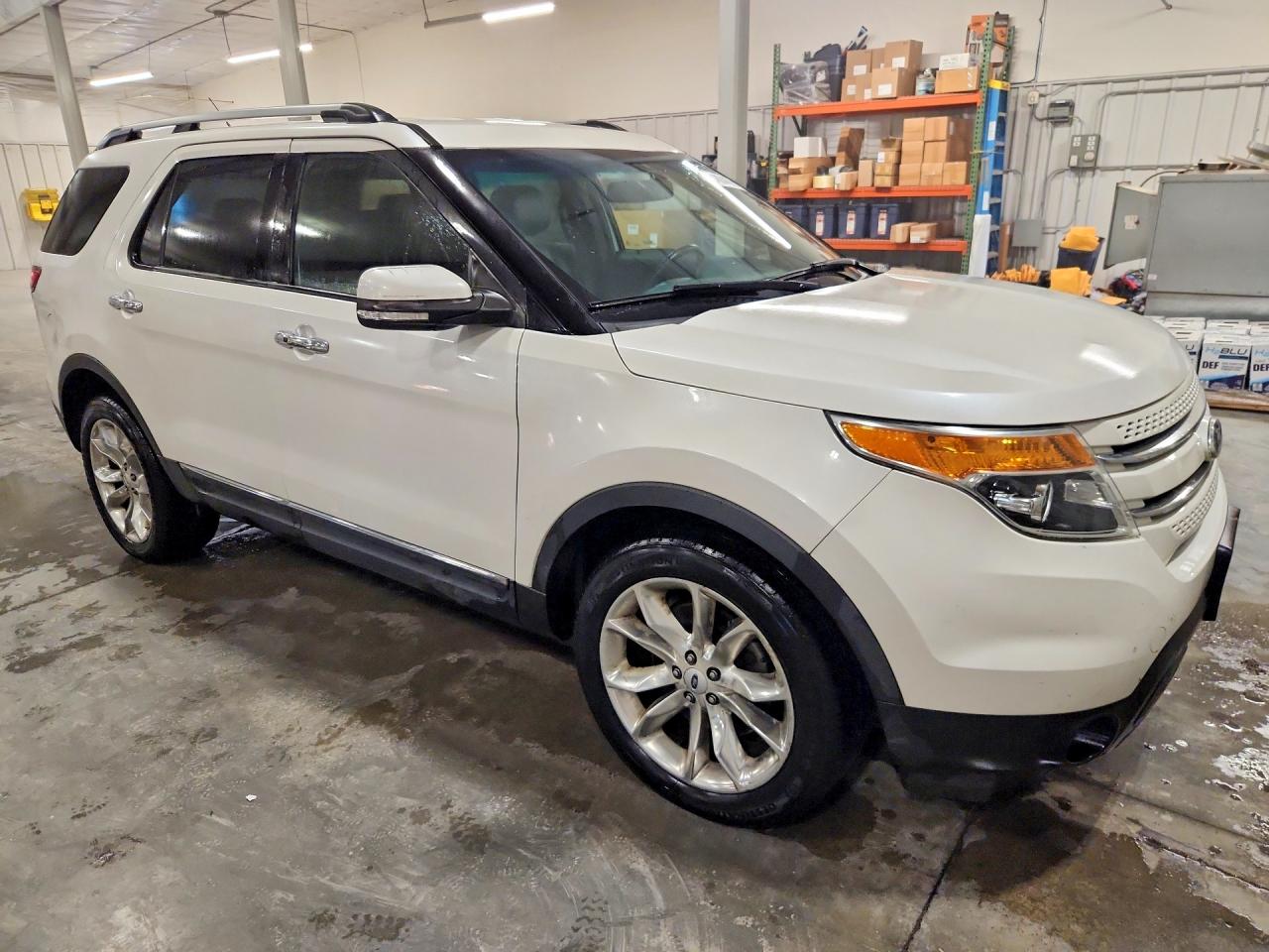 2015 Ford Explorer Limited White vin: 1FM5K8F87FGB25097