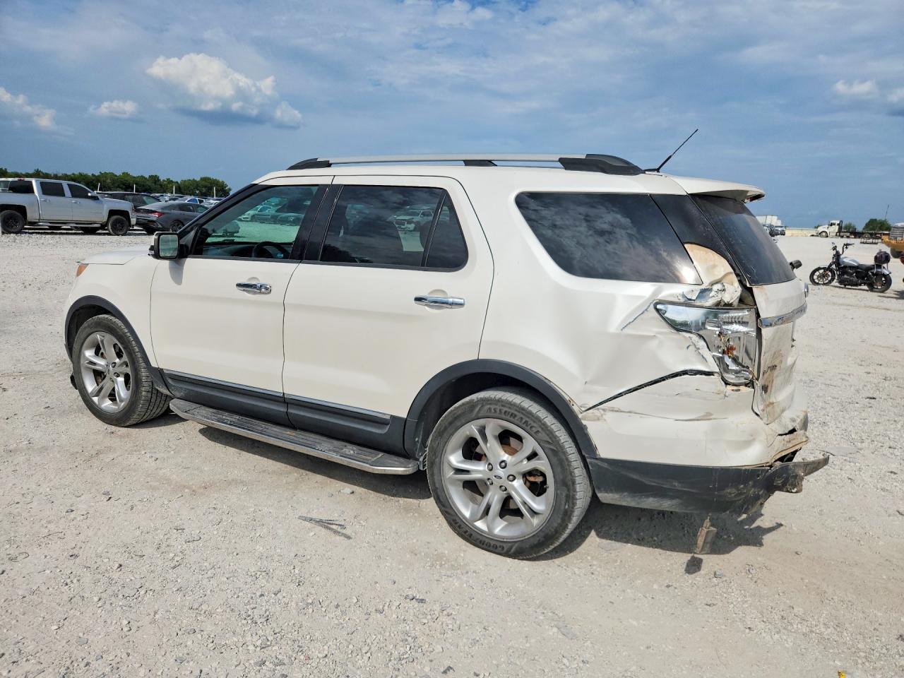 2015 Ford Explorer Limited White vin: 1FM5K8F87FGC69930