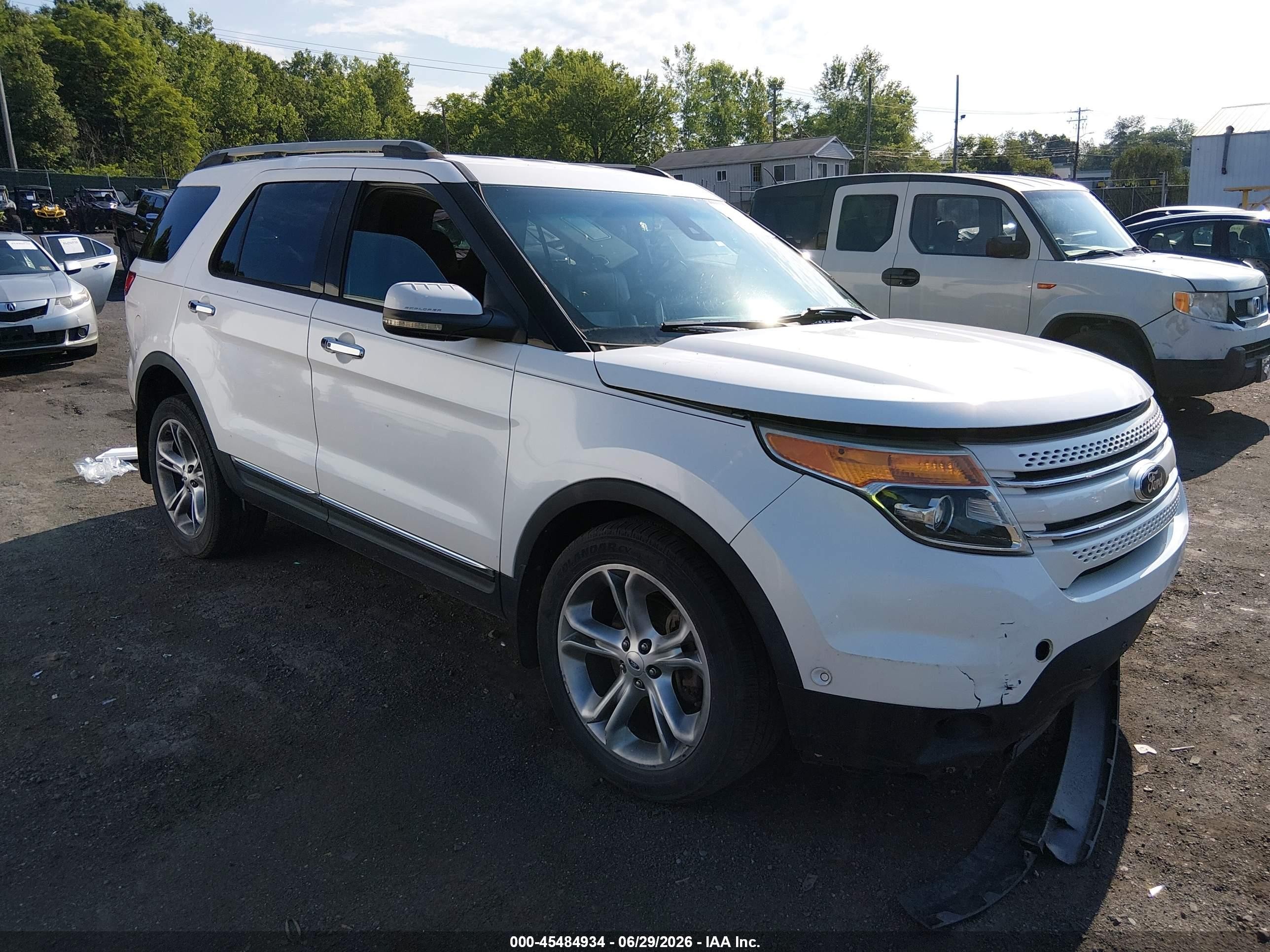 2013 Ford Explorer Limited White vin: 1FM5K8F88DGA65148