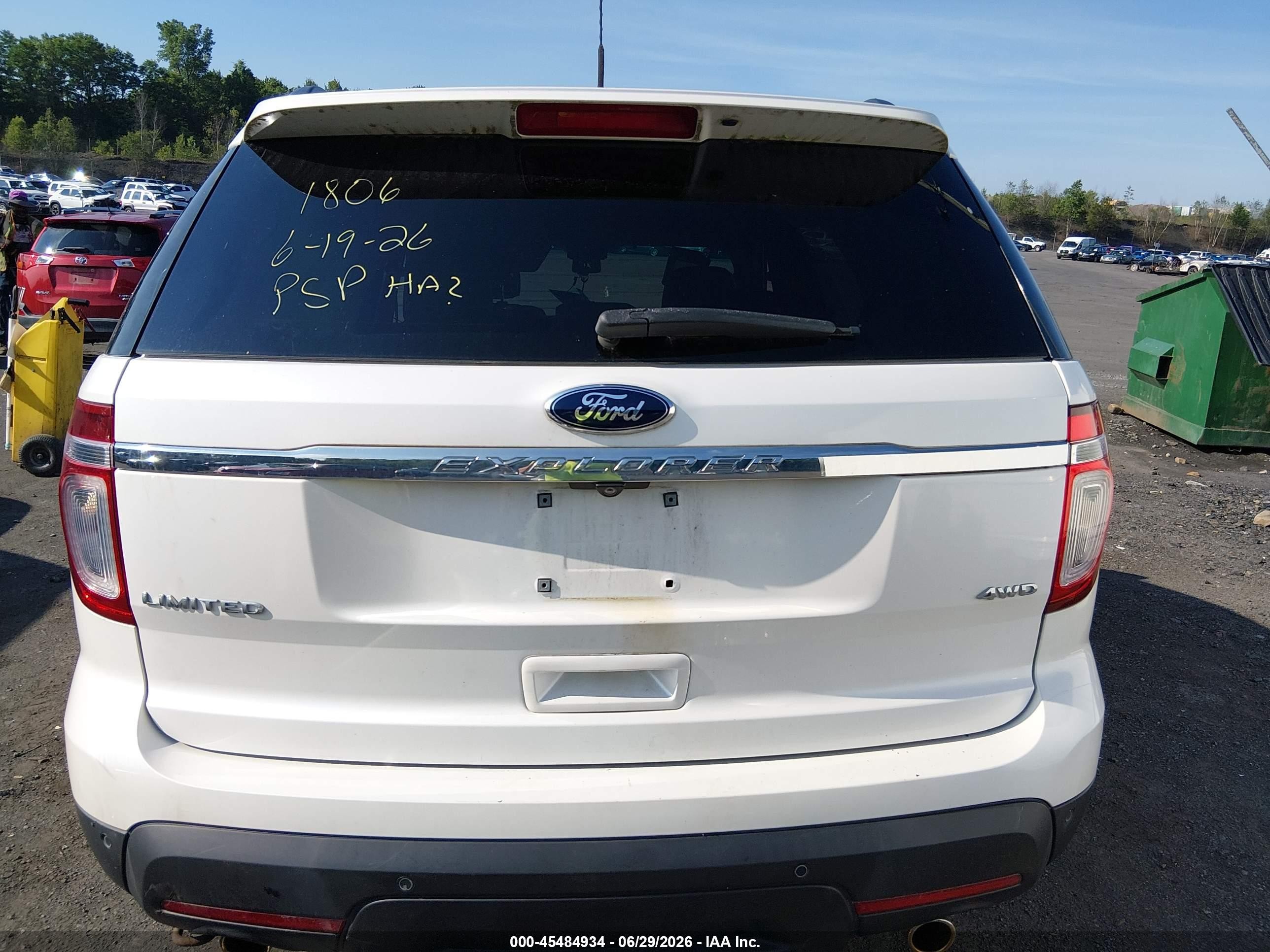 2013 Ford Explorer Limited White vin: 1FM5K8F88DGA65148