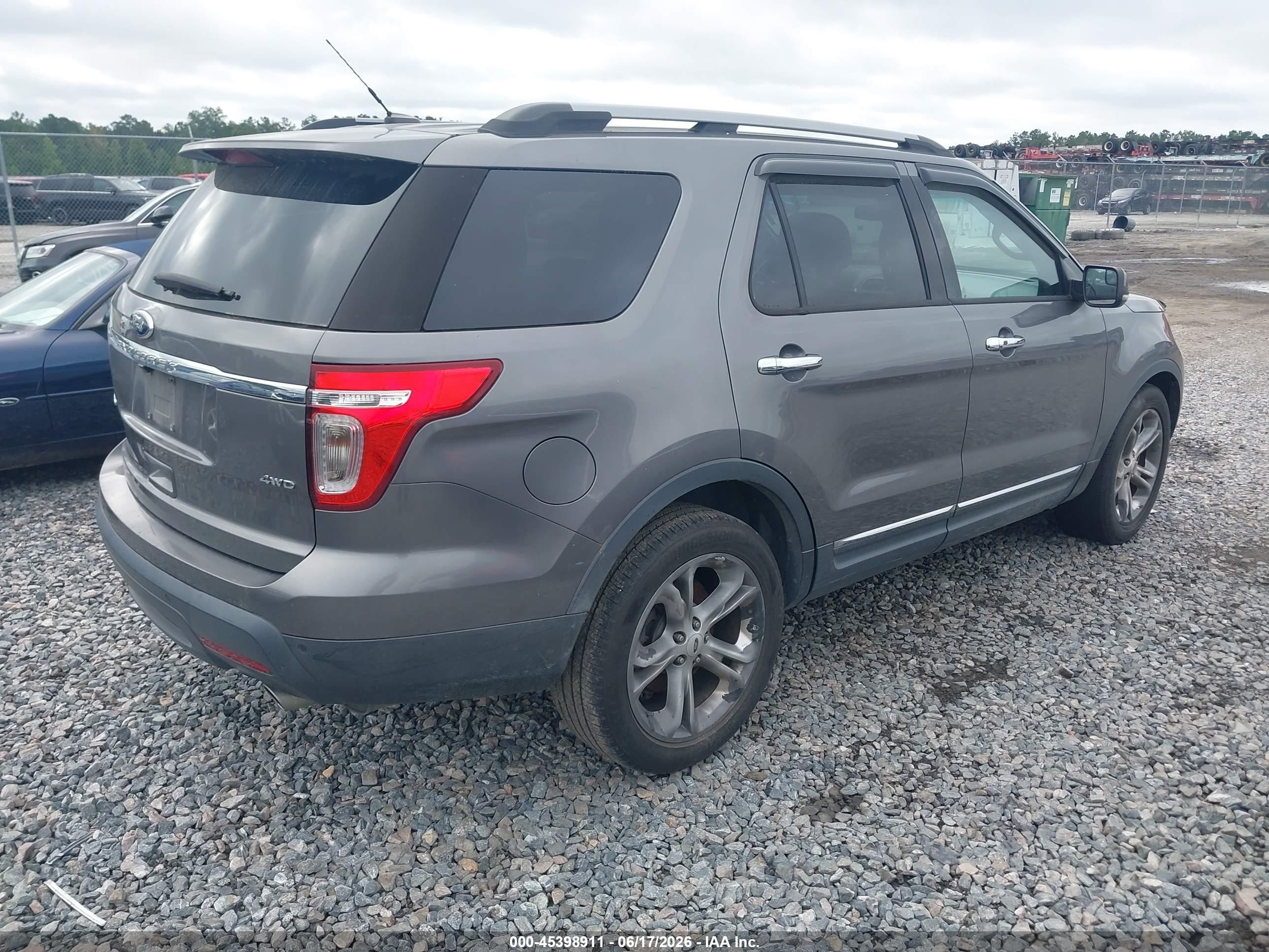 2013 Ford Explorer Limited Gray vin: 1FM5K8F88DGA82208