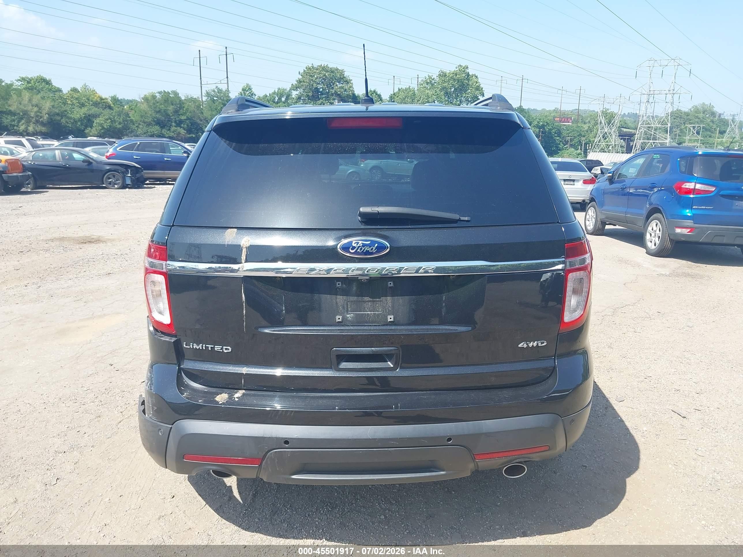 2013 Ford Explorer Limited Black vin: 1FM5K8F88DGA93869