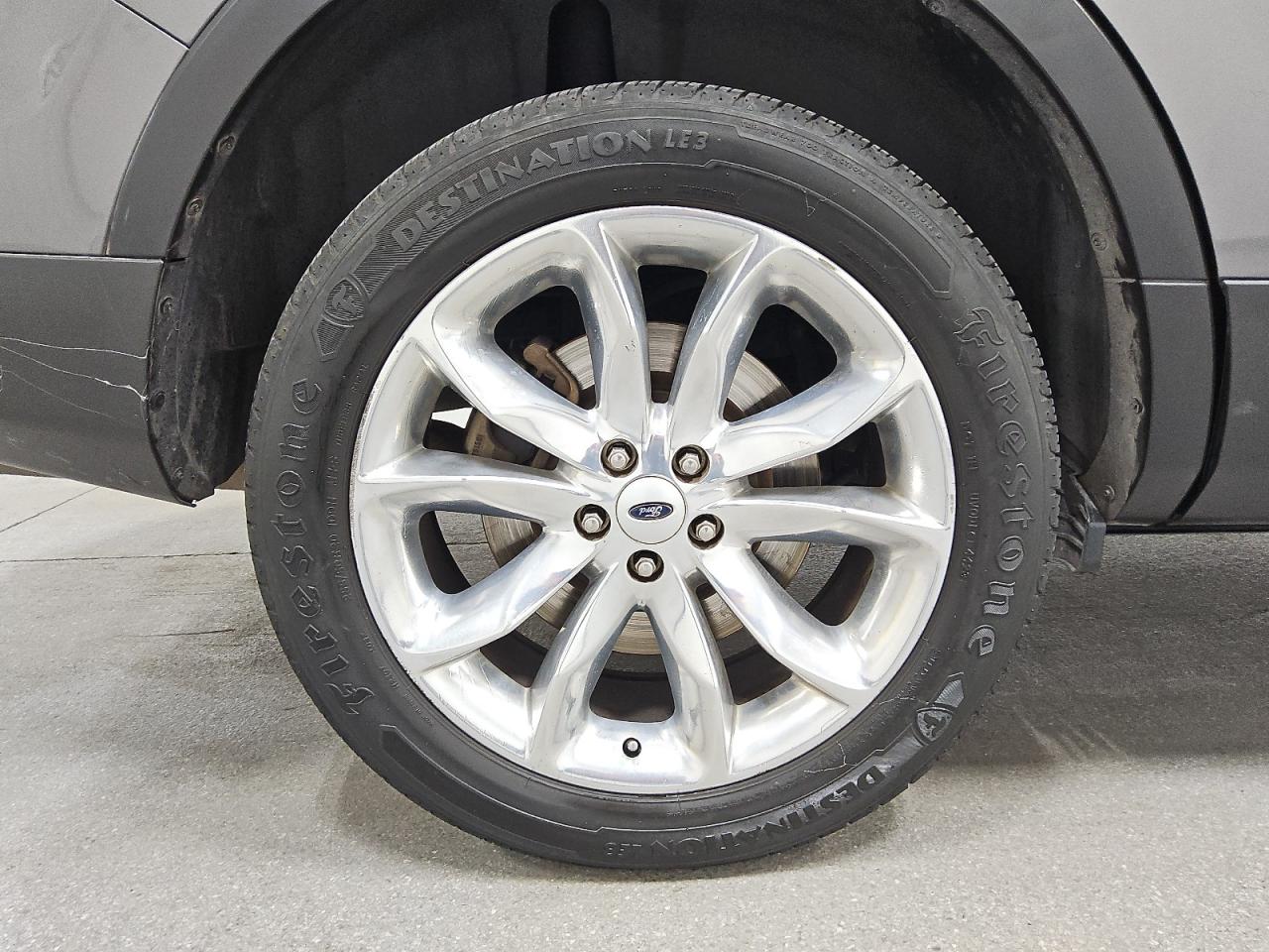 2013 Ford Explorer Limited Gray vin: 1FM5K8F88DGC44855 Damage: Right Rear Wheel, Curb Rash, 6 To 7 Inches