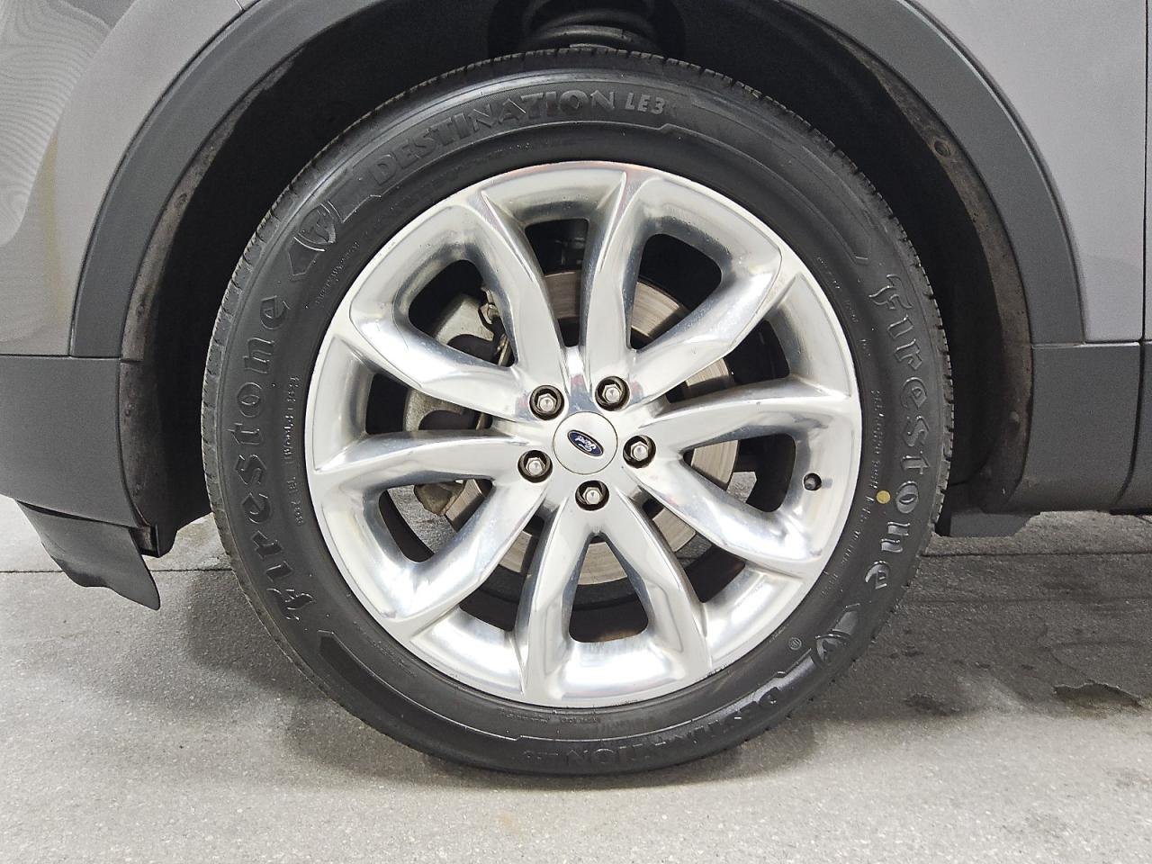 2013 Ford Explorer Limited Gray vin: 1FM5K8F88DGC44855 Damage: Left Front Wheel, Curb Rash, 4 To 5 Inches