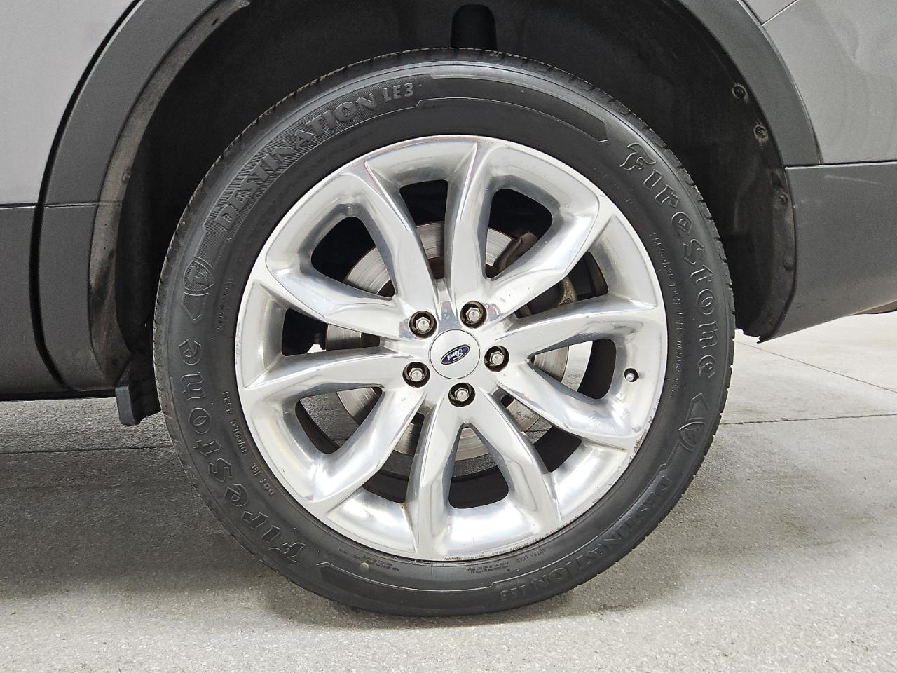 2013 Ford Explorer Limited Gray vin: 1FM5K8F88DGC44855 Damage: Left Rear Wheel, Curb Rash, > 12 Inches