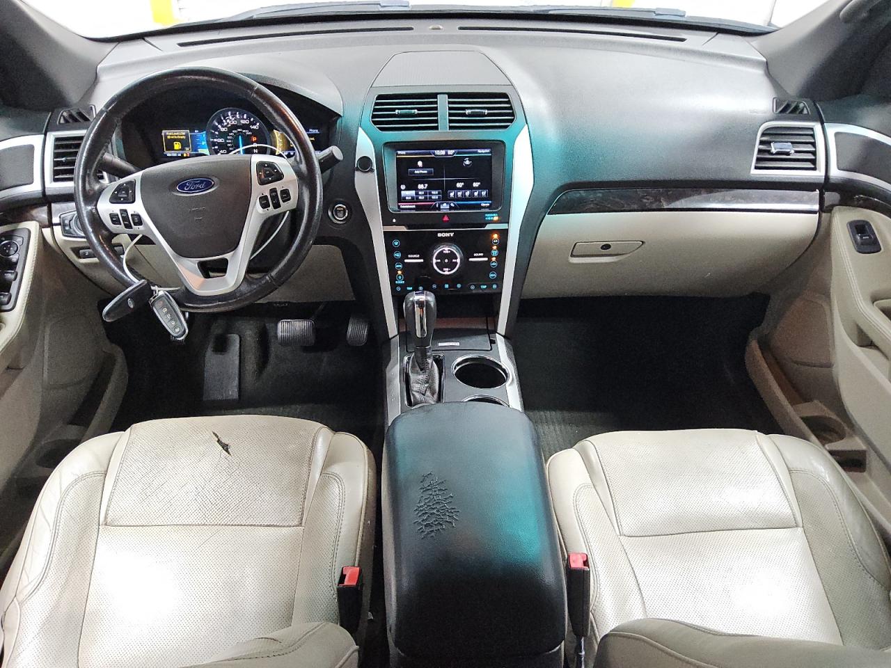 2013 Ford Explorer Limited Gray vin: 1FM5K8F88DGC44855 Damage: Left Front Seat Cushion, Torn, 3 To 4 Inches