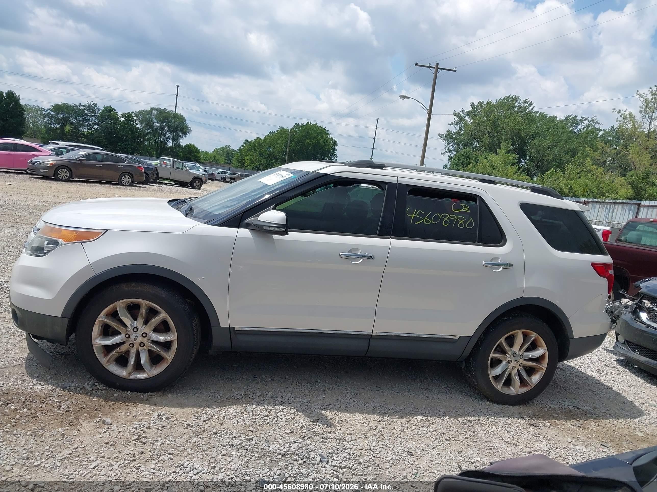 2013 Ford Explorer Limited White vin: 1FM5K8F88DGC59775