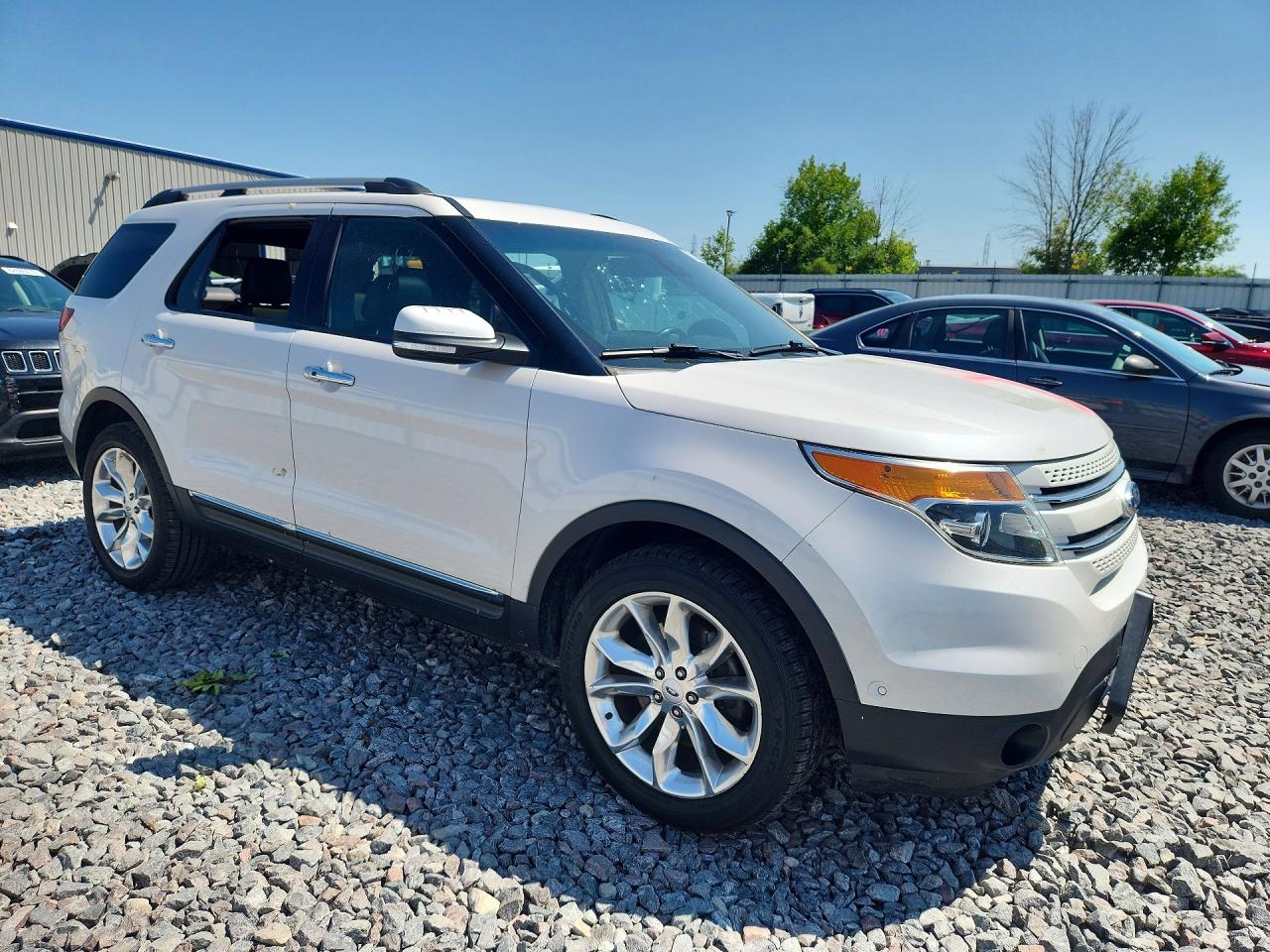 2015 Ford Explorer Limited White vin: 1FM5K8F88FGC36824
