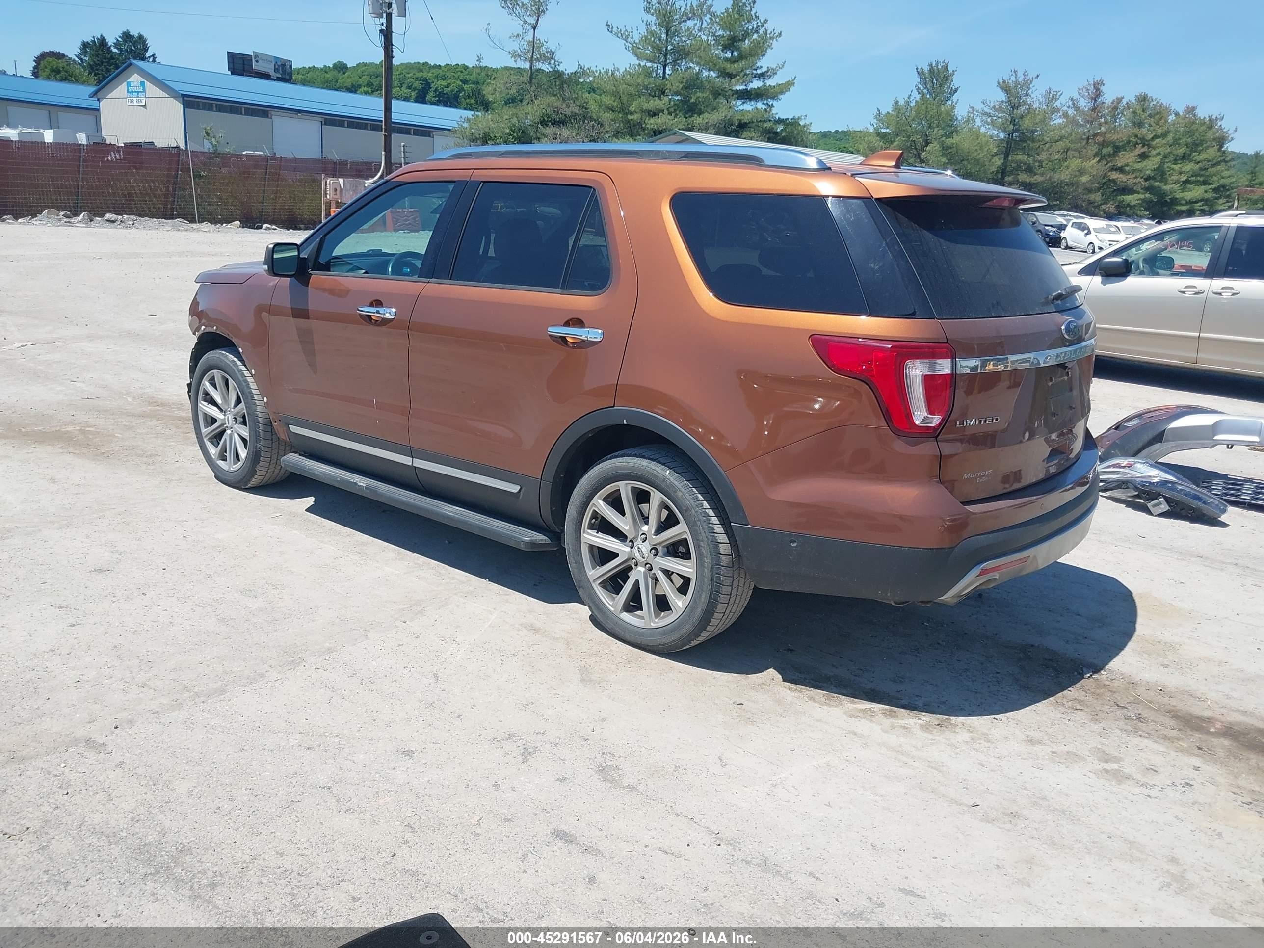 2017 Ford Explorer Limited Orange vin: 1FM5K8F88HGC52895