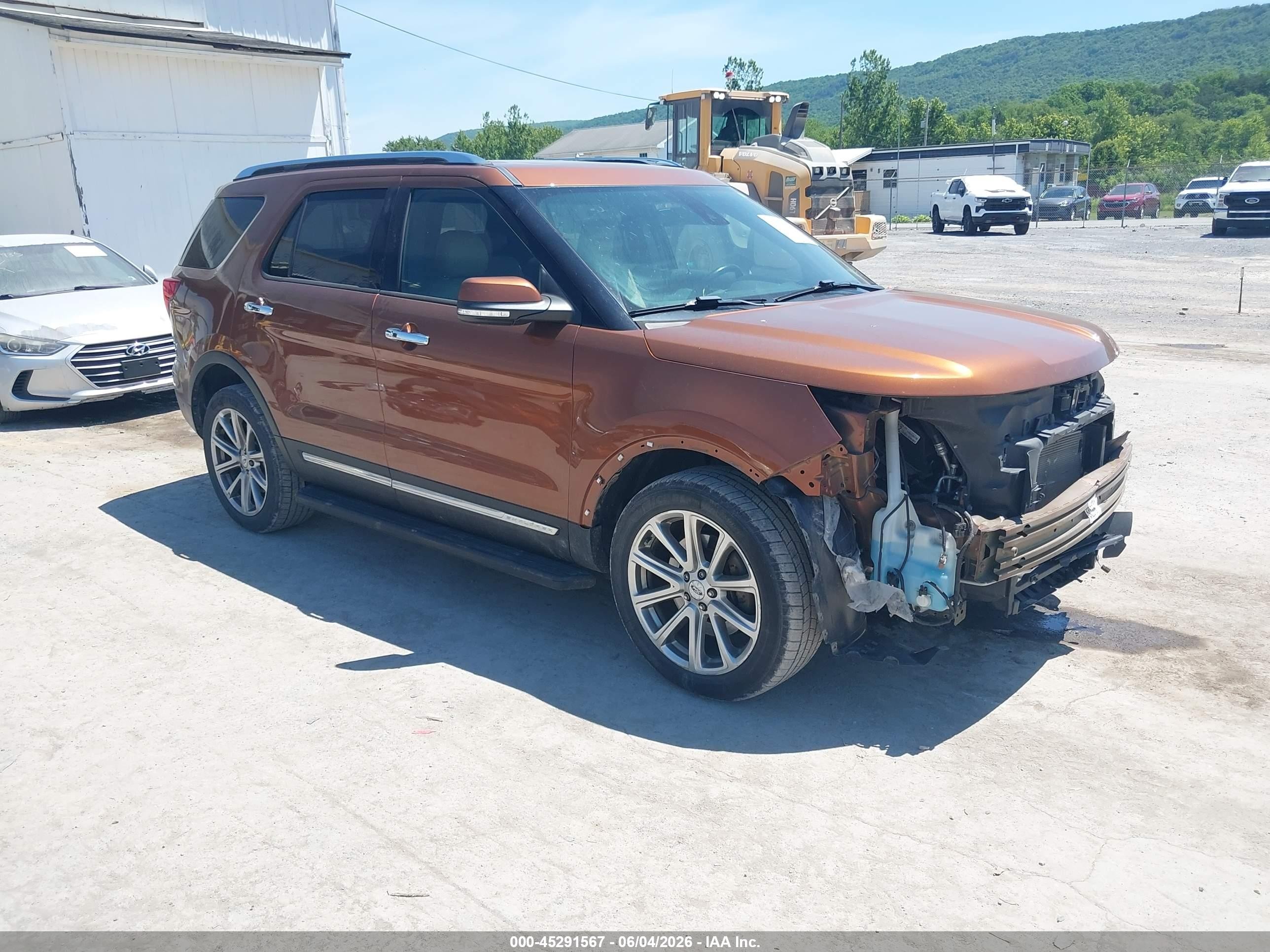2017 Ford Explorer Limited Orange vin: 1FM5K8F88HGC52895