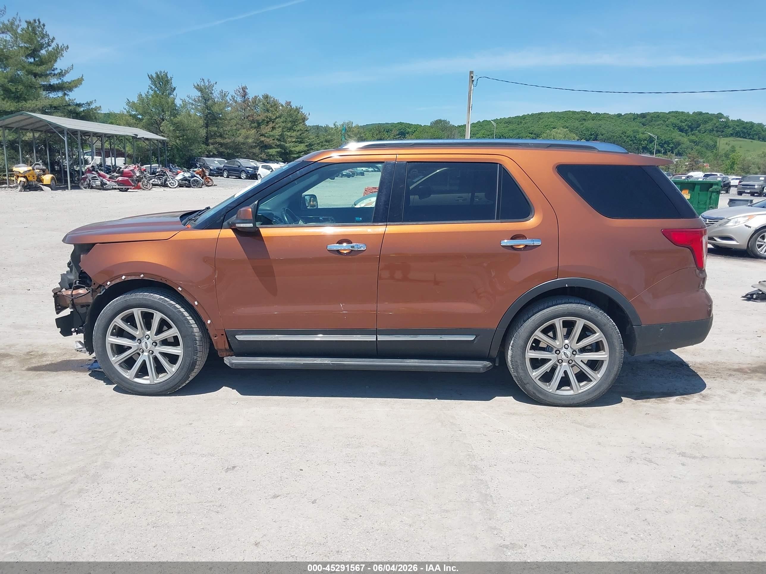 2017 Ford Explorer Limited Orange vin: 1FM5K8F88HGC52895