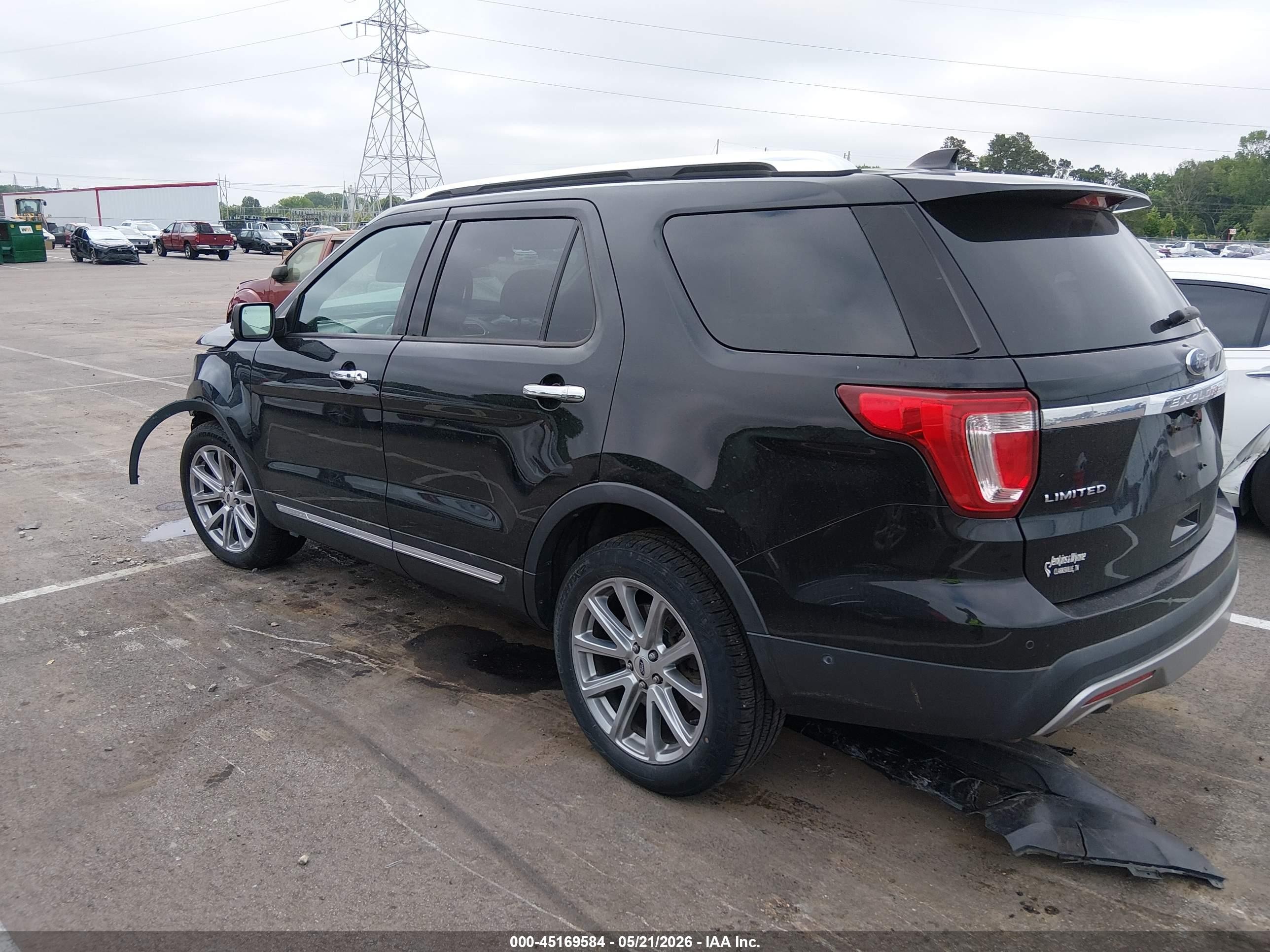 2017 Ford Explorer Limited Черный vin: 1FM5K8F88HGE33303