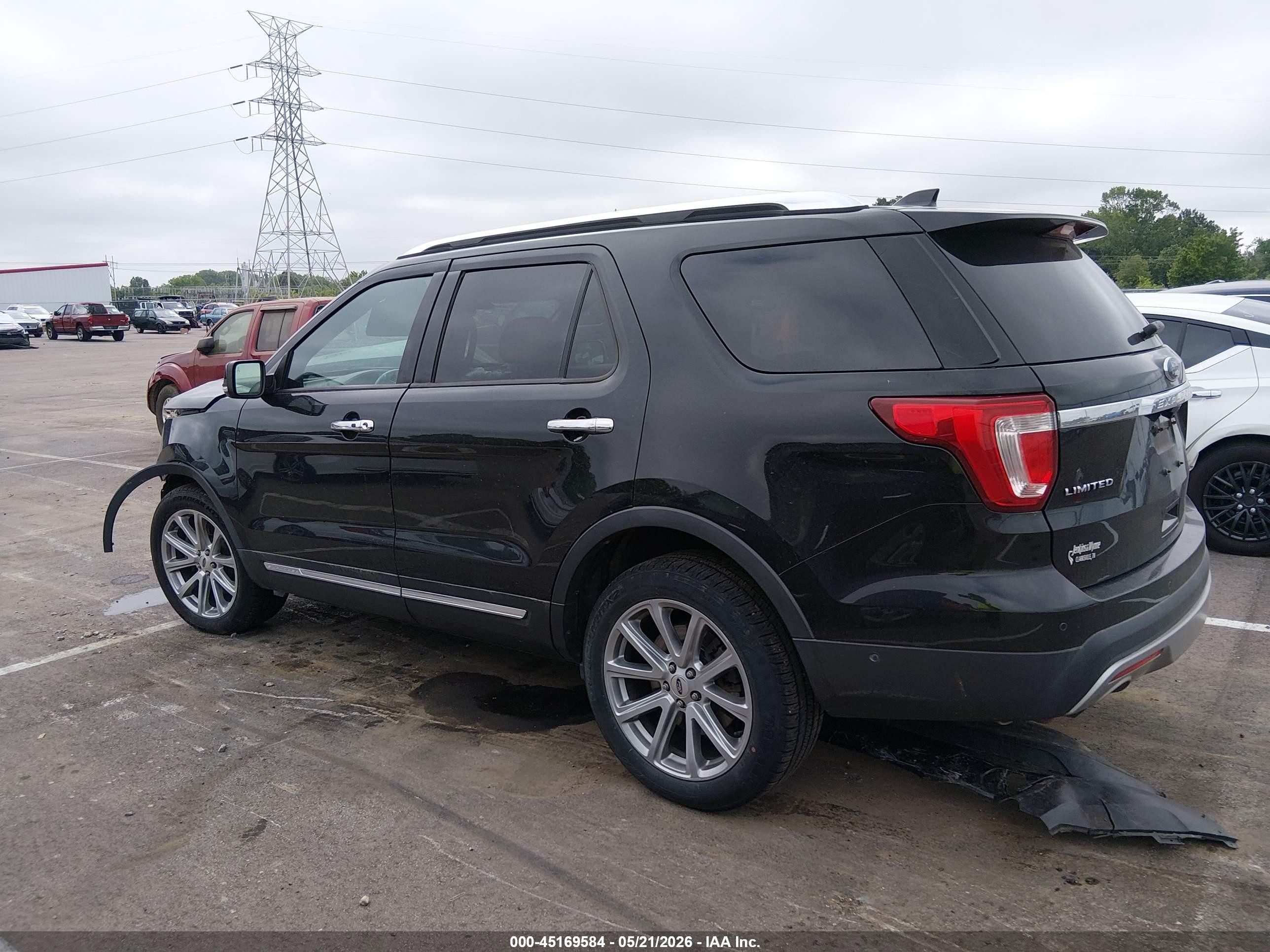 2017 Ford Explorer Limited Черный vin: 1FM5K8F88HGE33303