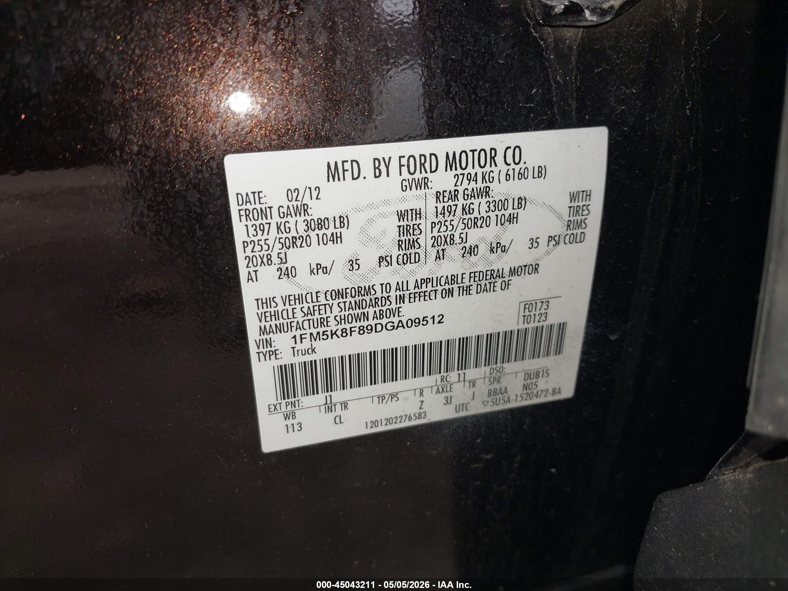 2013 Ford Explorer Limited Черный vin: 1FM5K8F89DGA09512