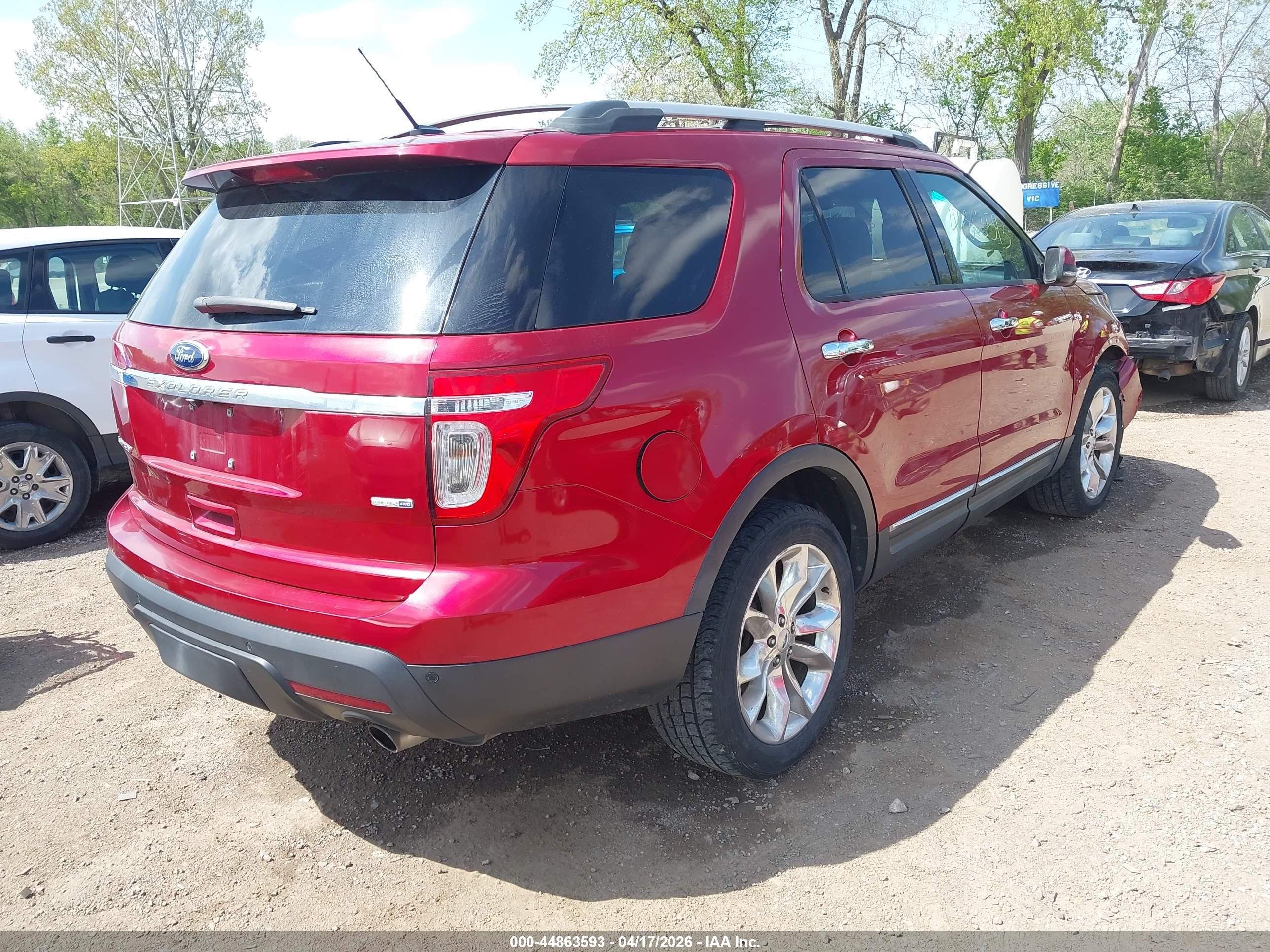 2013 Ford Explorer Limited Red vin: 1FM5K8F89DGC59400