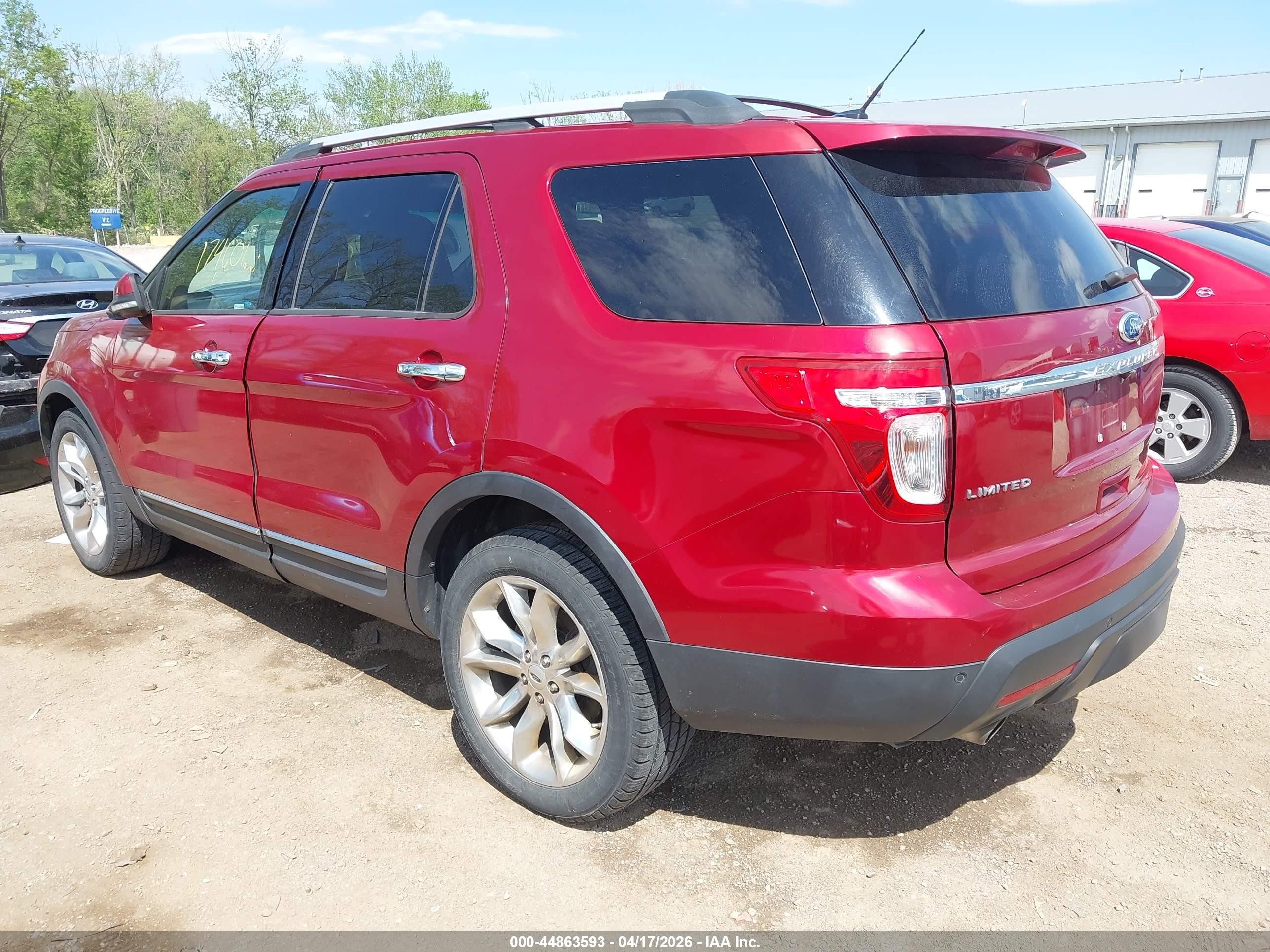 2013 Ford Explorer Limited Red vin: 1FM5K8F89DGC59400