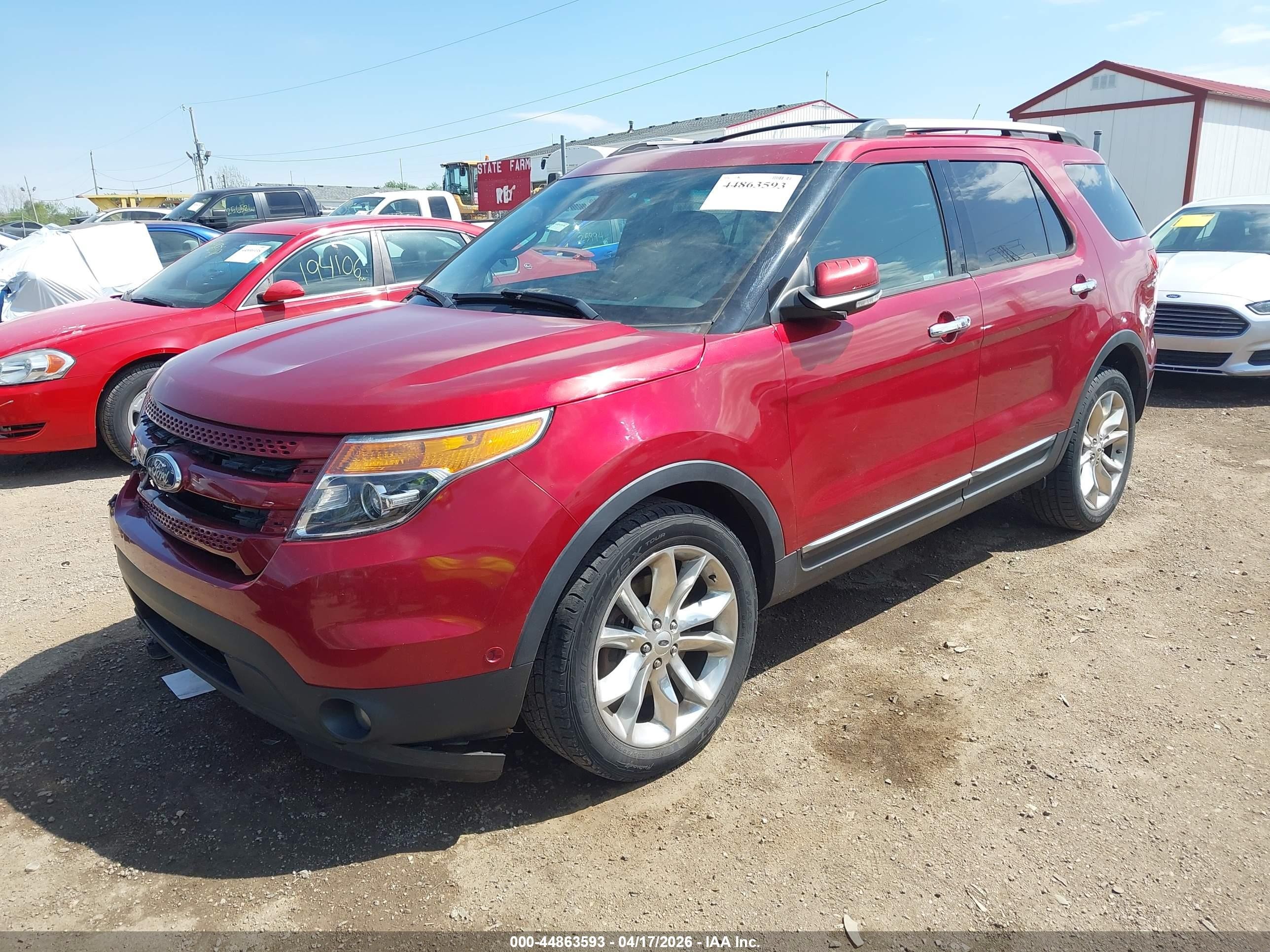 2013 Ford Explorer Limited Red vin: 1FM5K8F89DGC59400