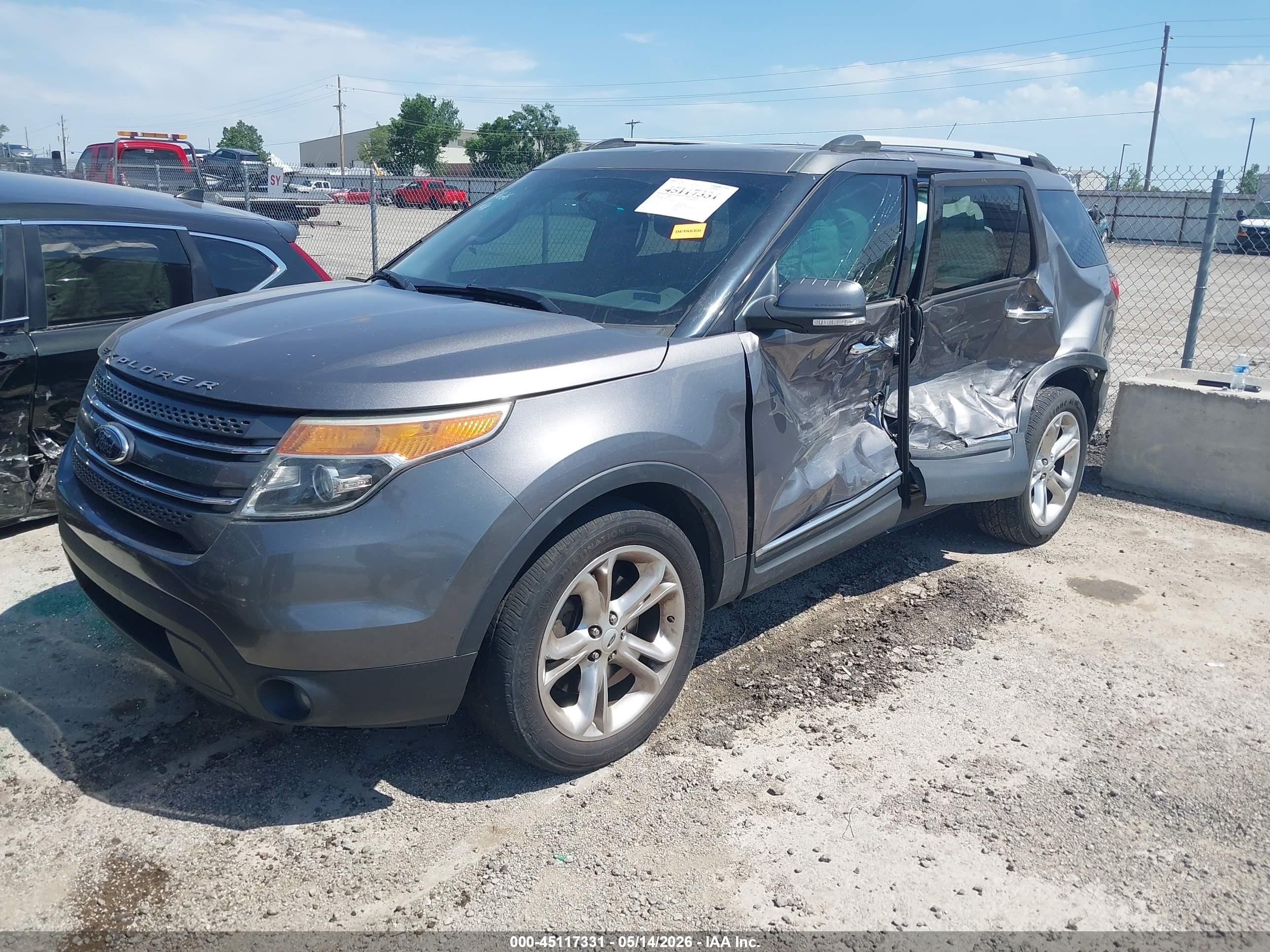2014 Ford Explorer Limited Gray vin: 1FM5K8F89EGC13583