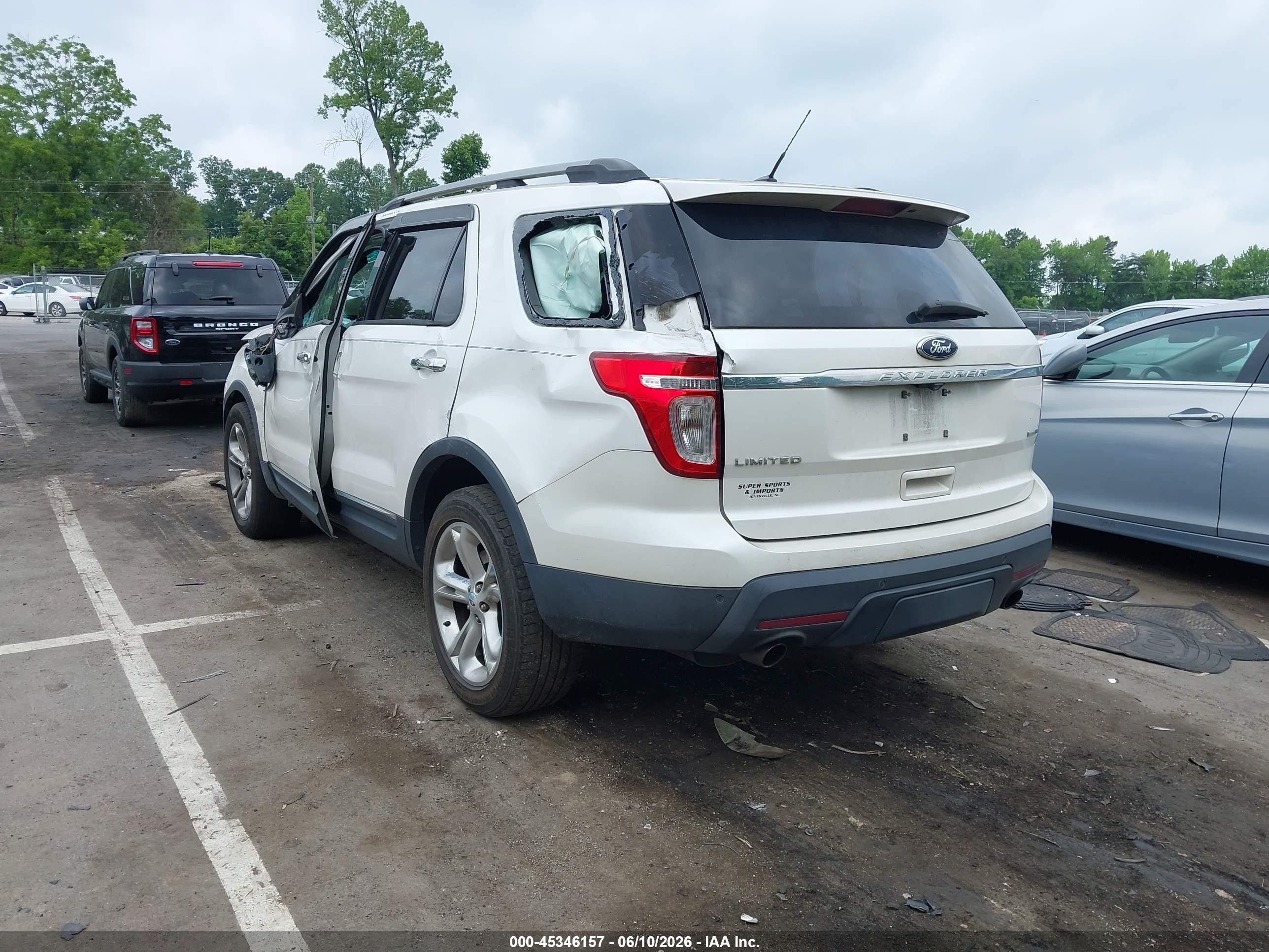 2014 Ford Explorer Limited White vin: 1FM5K8F89EGC51847