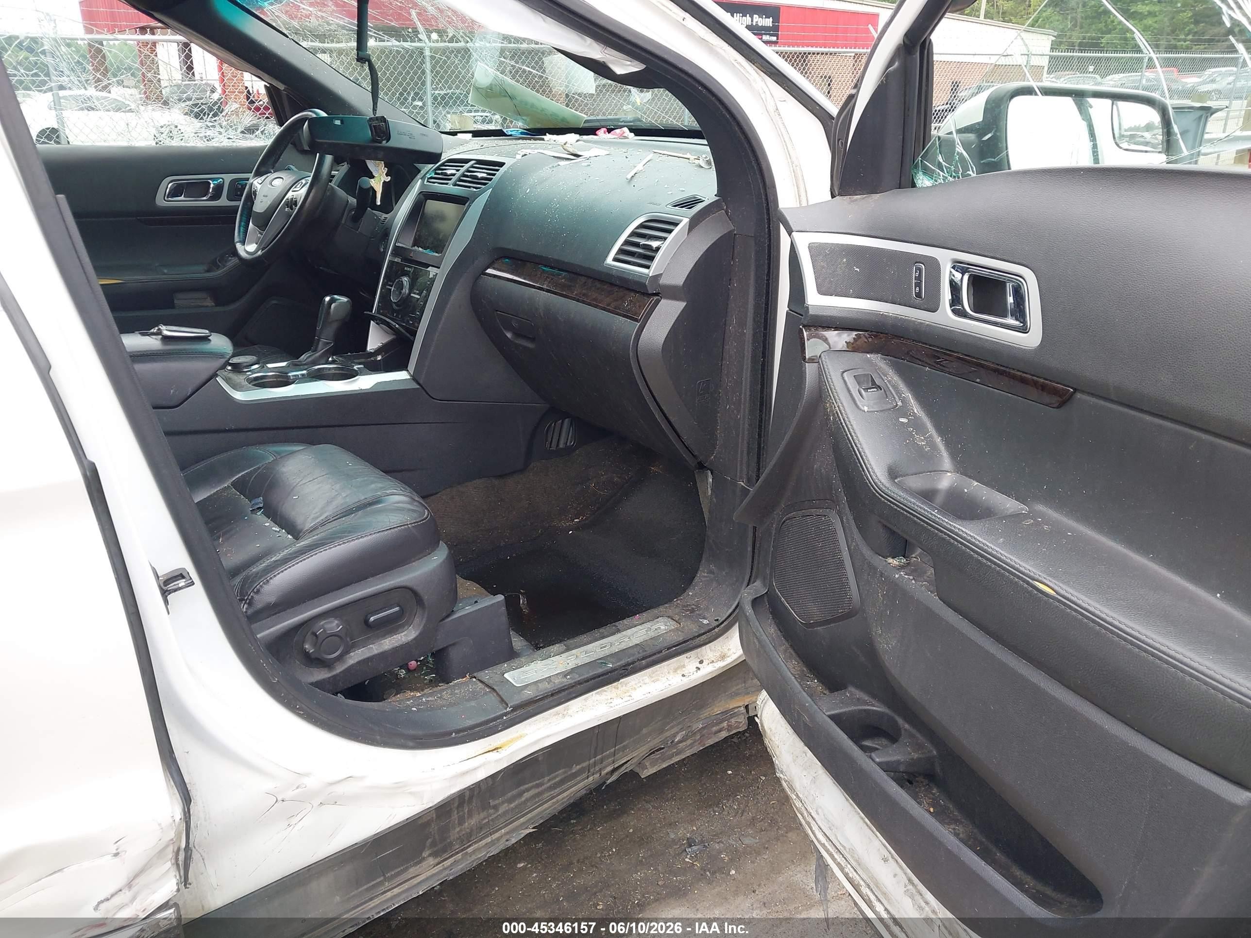 2014 Ford Explorer Limited White vin: 1FM5K8F89EGC51847