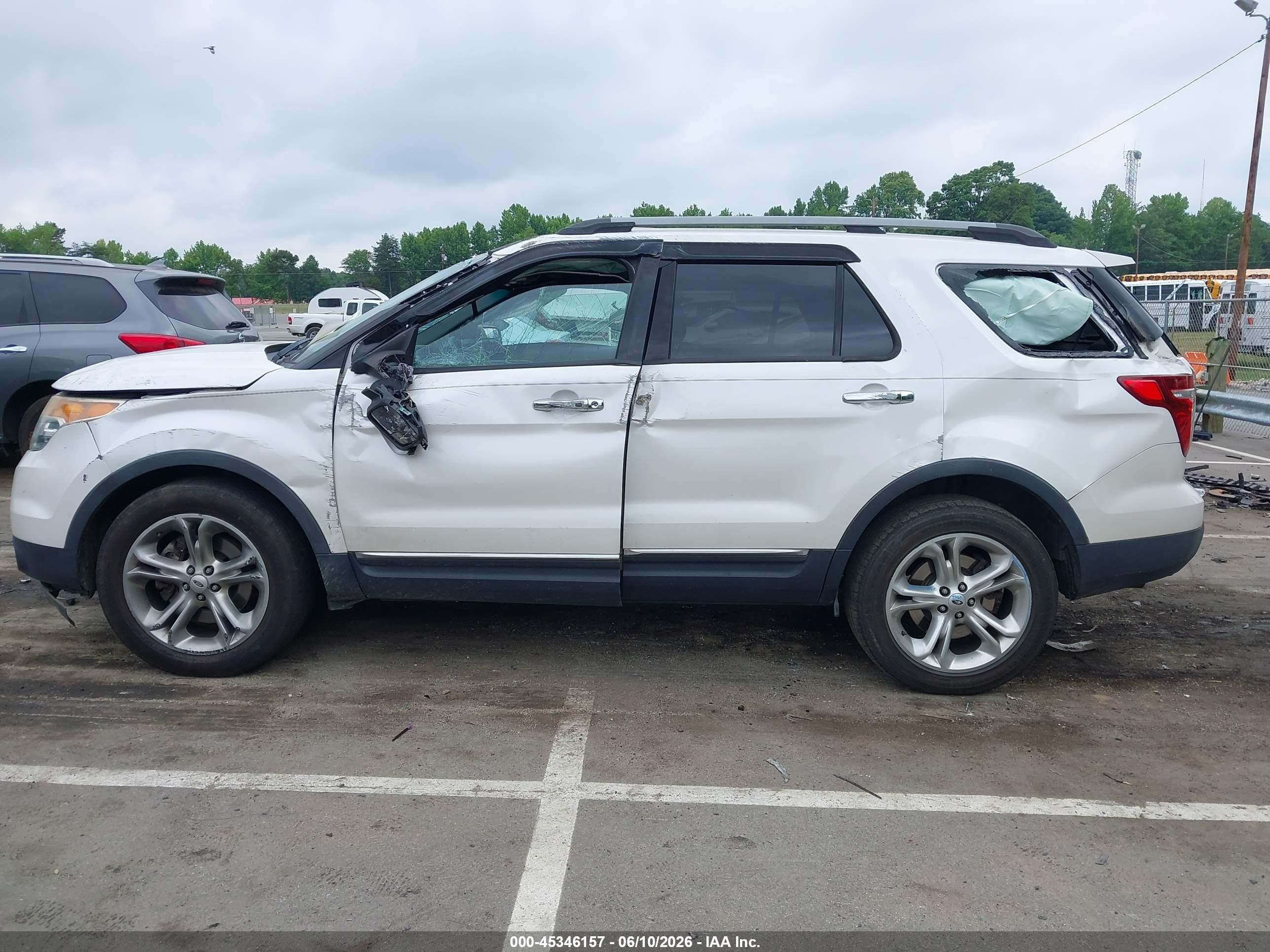 2014 Ford Explorer Limited White vin: 1FM5K8F89EGC51847